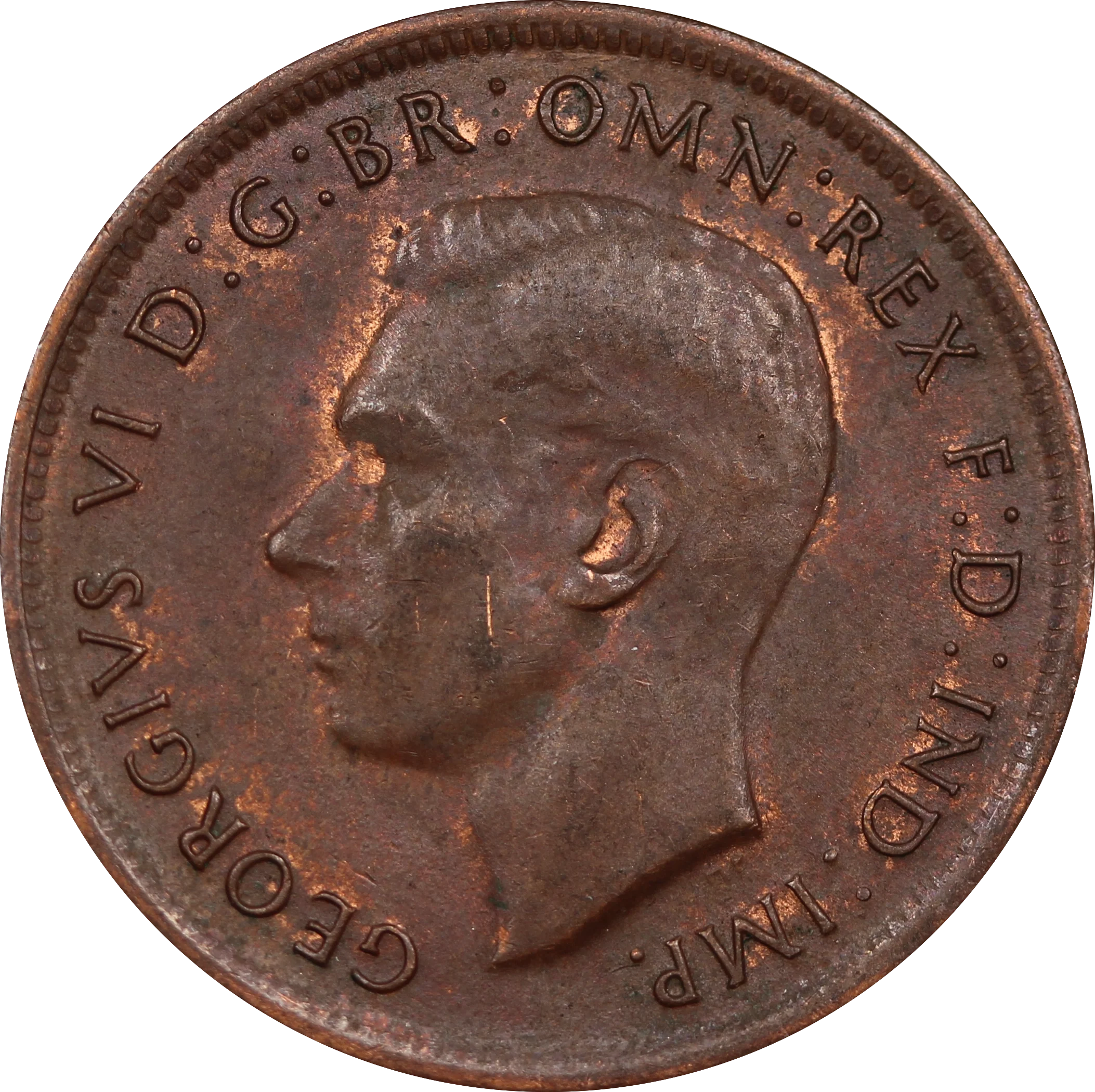 1943 Halfpenny UNC - Image 2