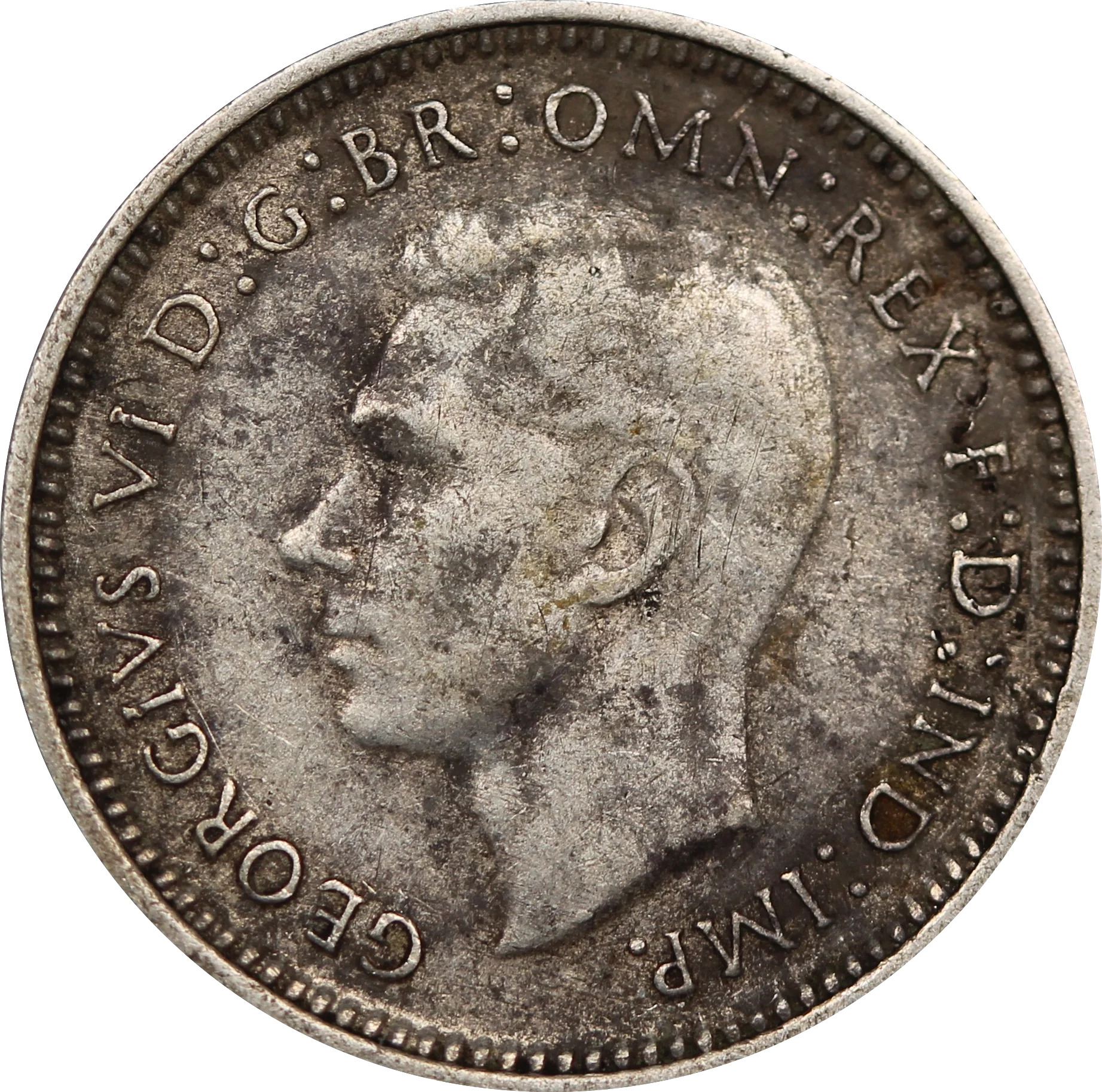 1943D Threepence Circulated - Image 2