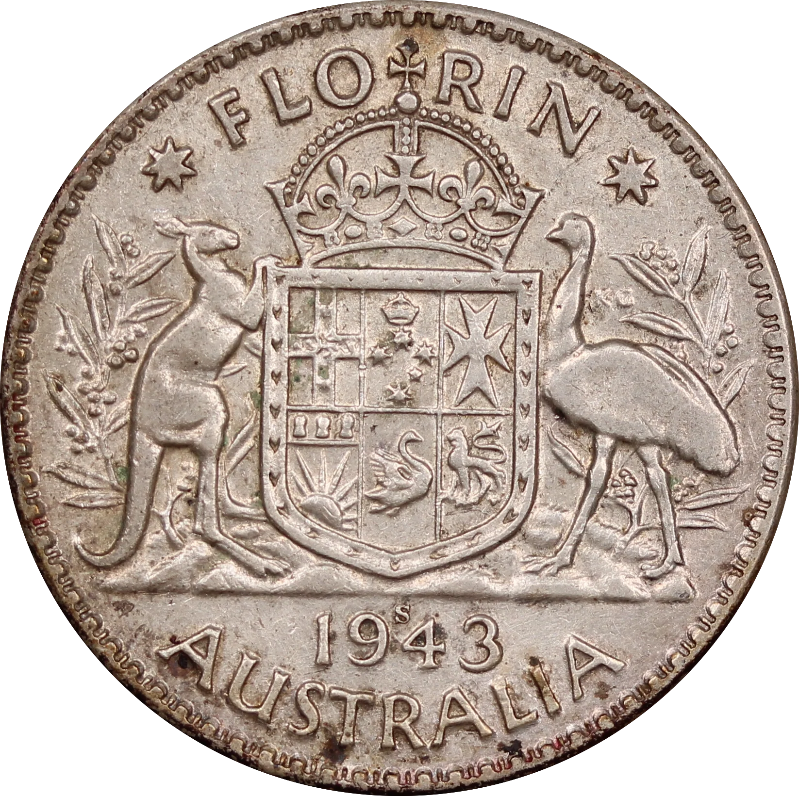 1943S Florin Circulated
