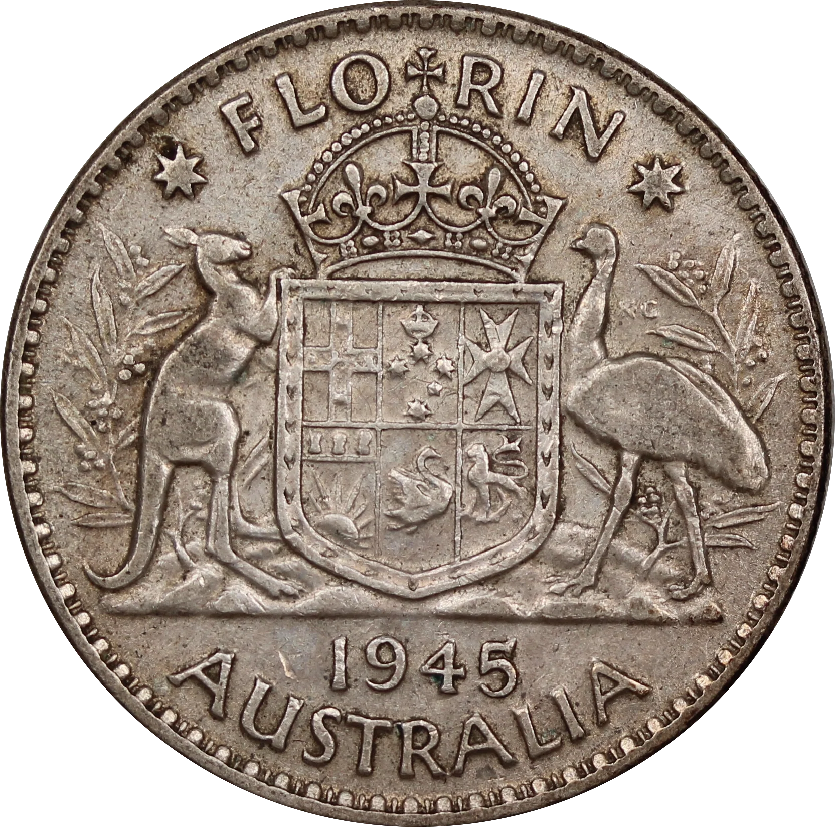 1945 Silver Florin Coin Circulated