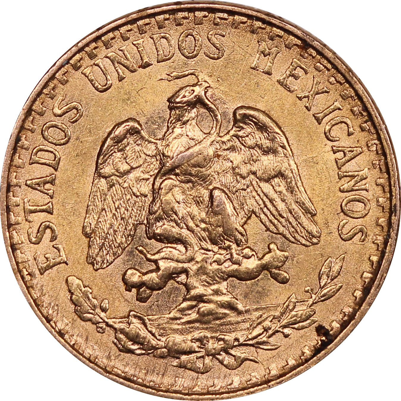 1945 Mexico Gold 2 Peso Coin - Image 2
