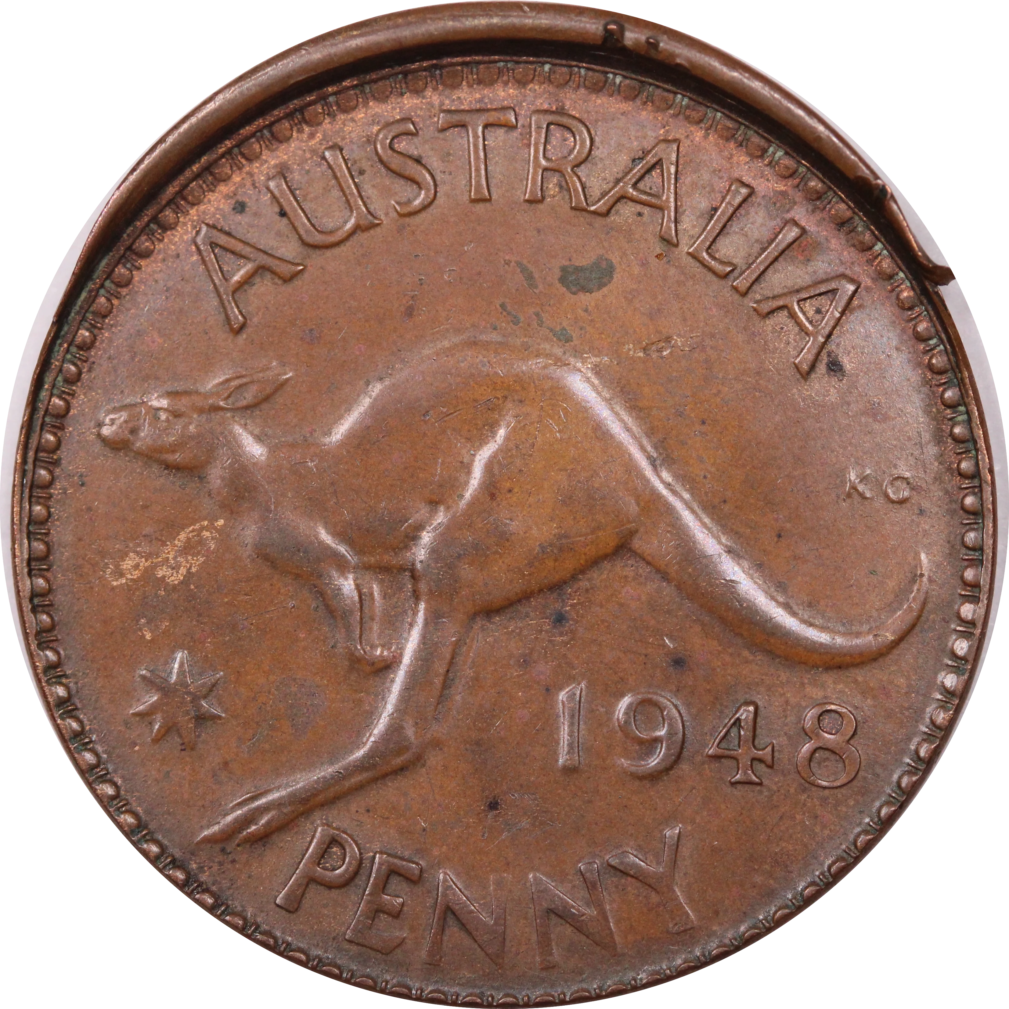 1948 Penny Broadstrike Error gVF