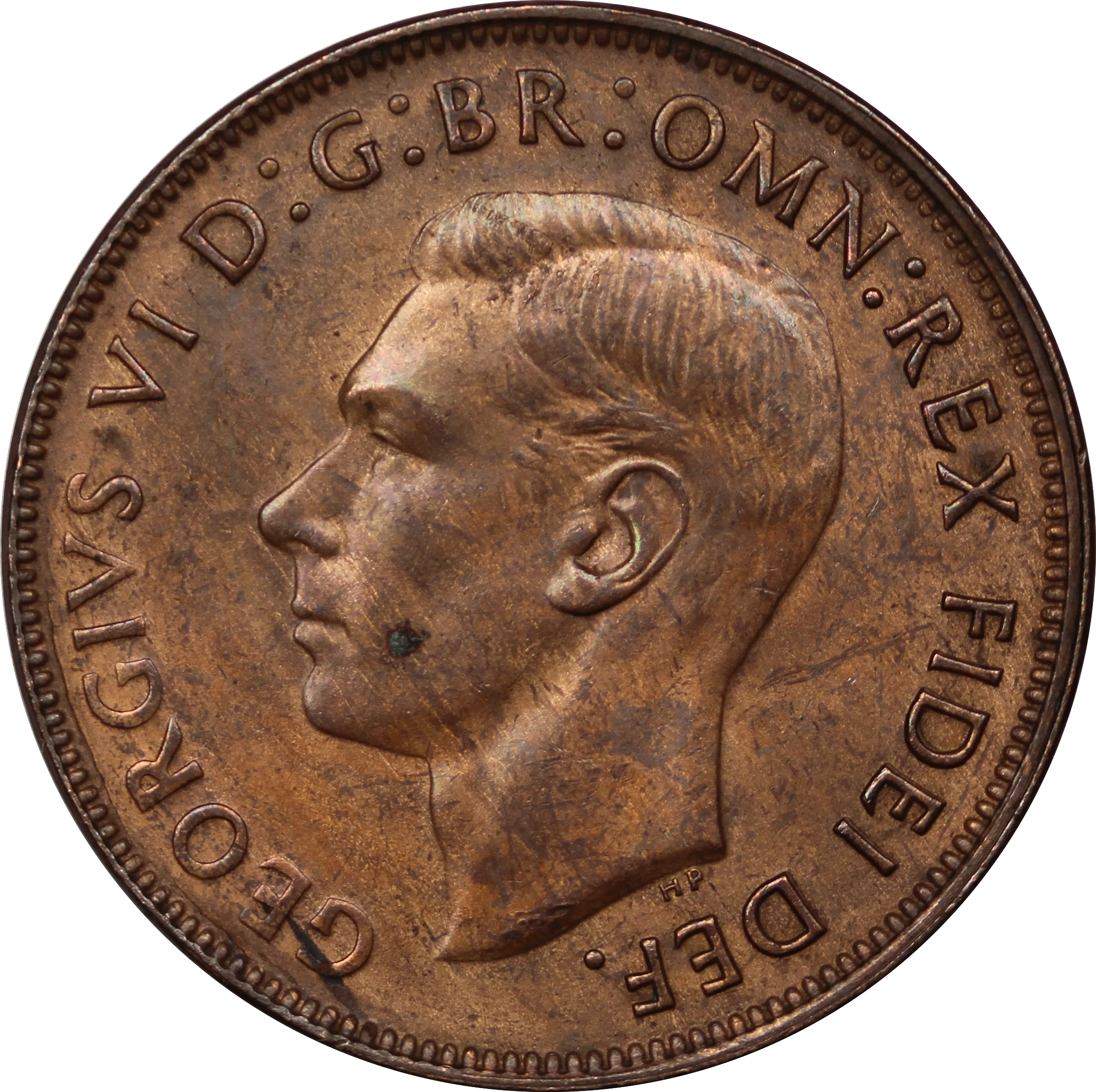 1950 Penny aUNC (Verdigris Spot) - Image 2