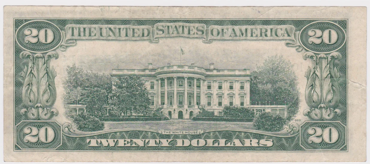 1950D USA Federal Reserve $20 aVF - Image 2