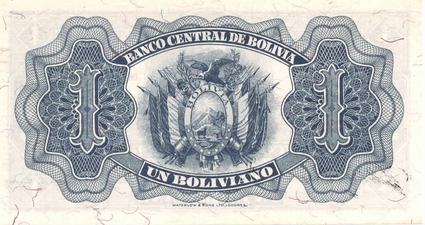 1952 Bolivia 1 Boliviano UNC - Image 2