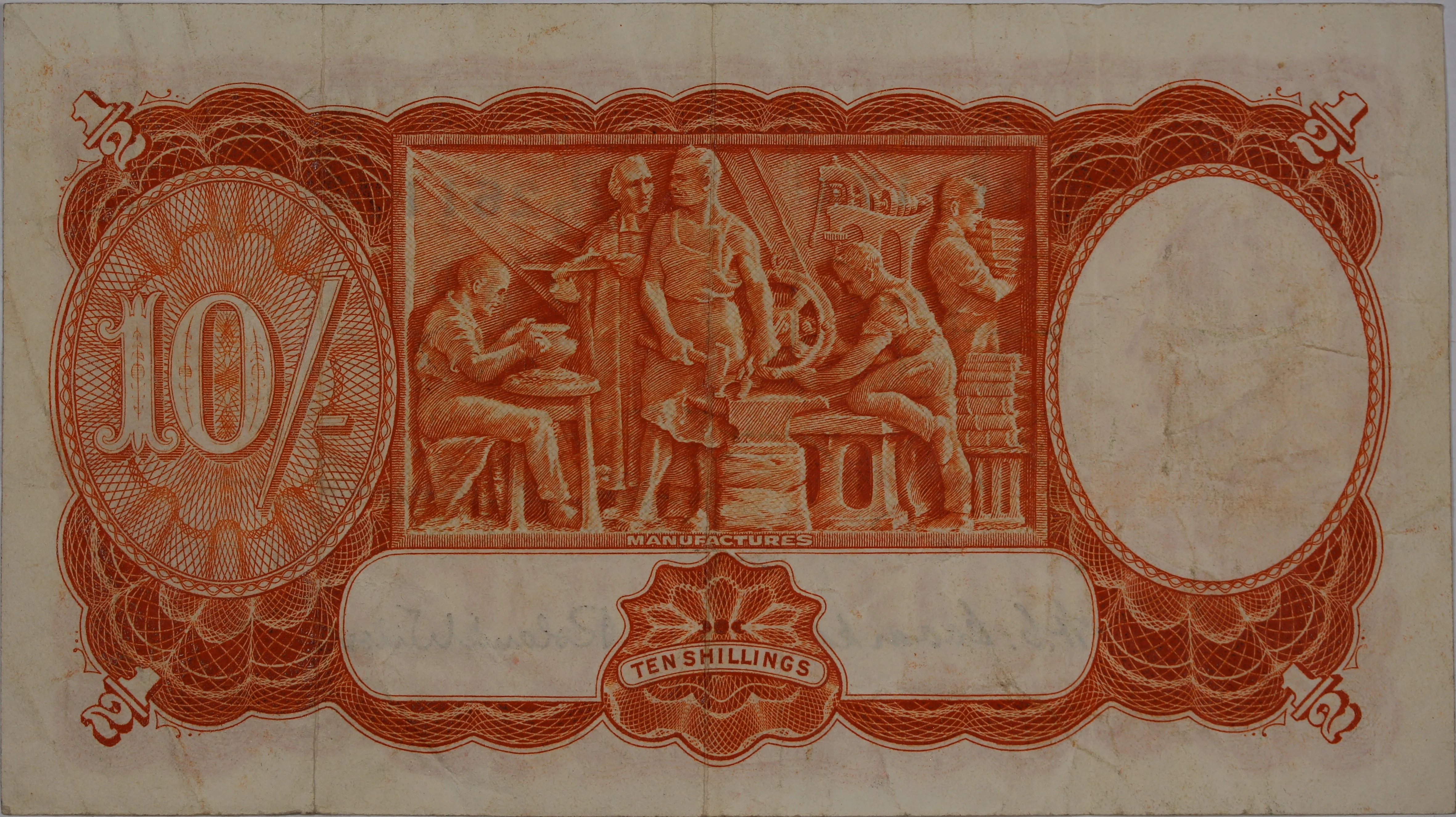 1952 Coombs/Watt 10 Shilling gVF - Image 2