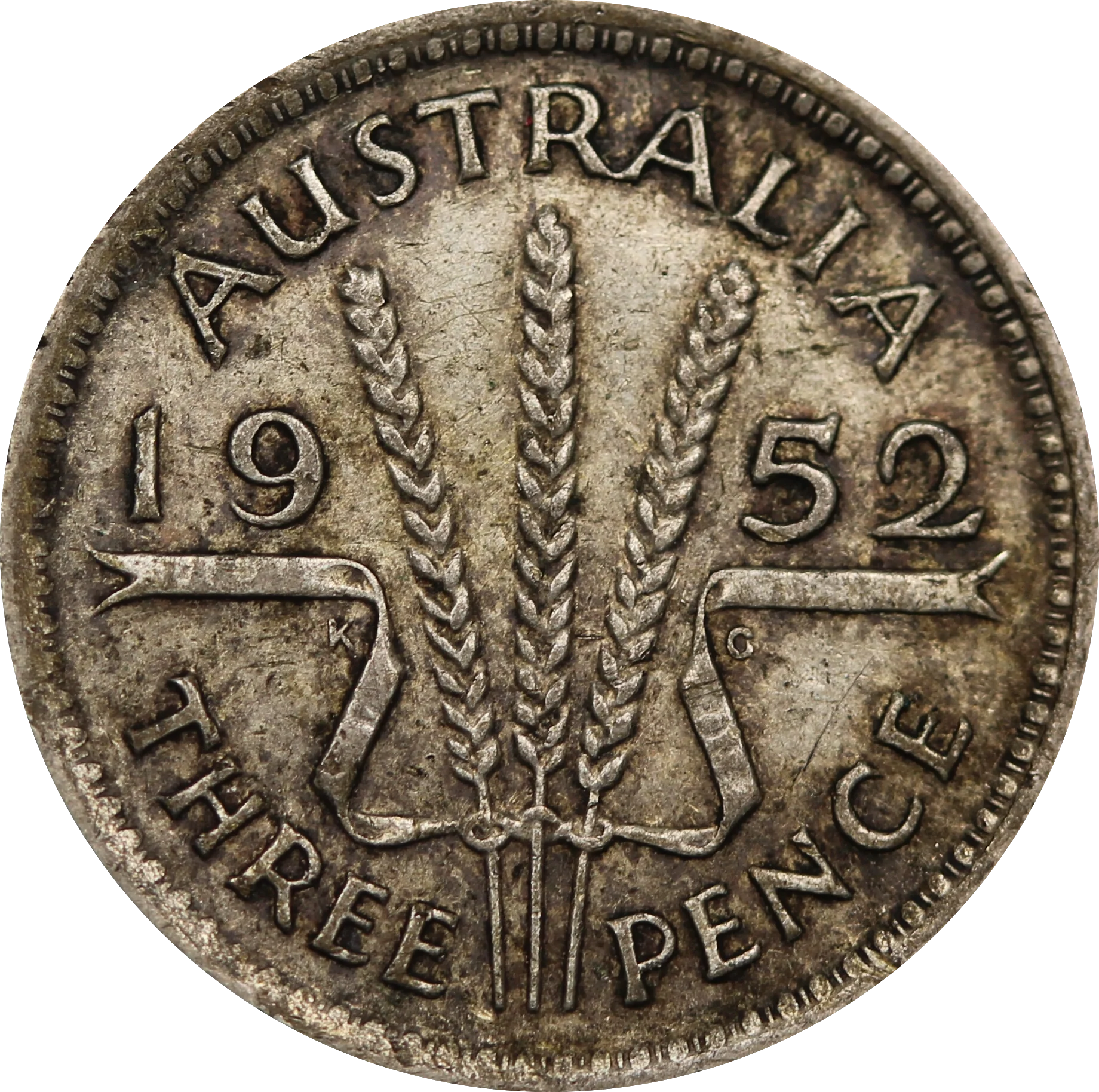 1952 Threepence Circulated