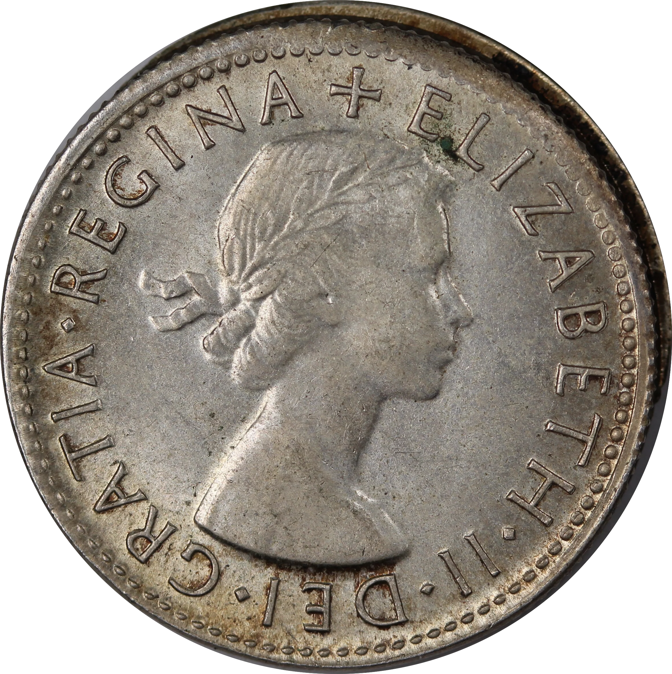 1954 Shilling Off Centre Struck gEF - Image 2