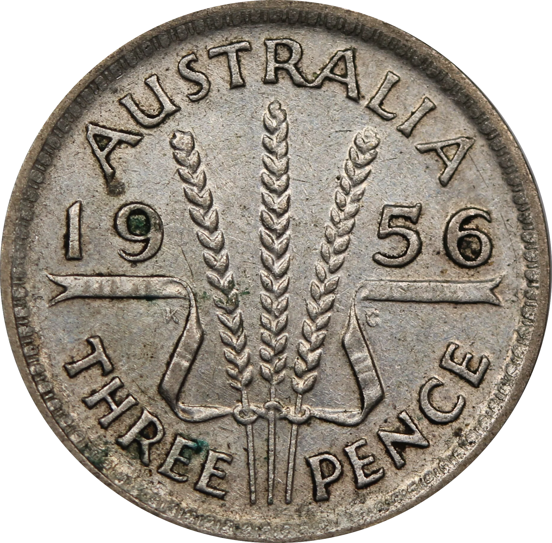1956 Threepence Circulated