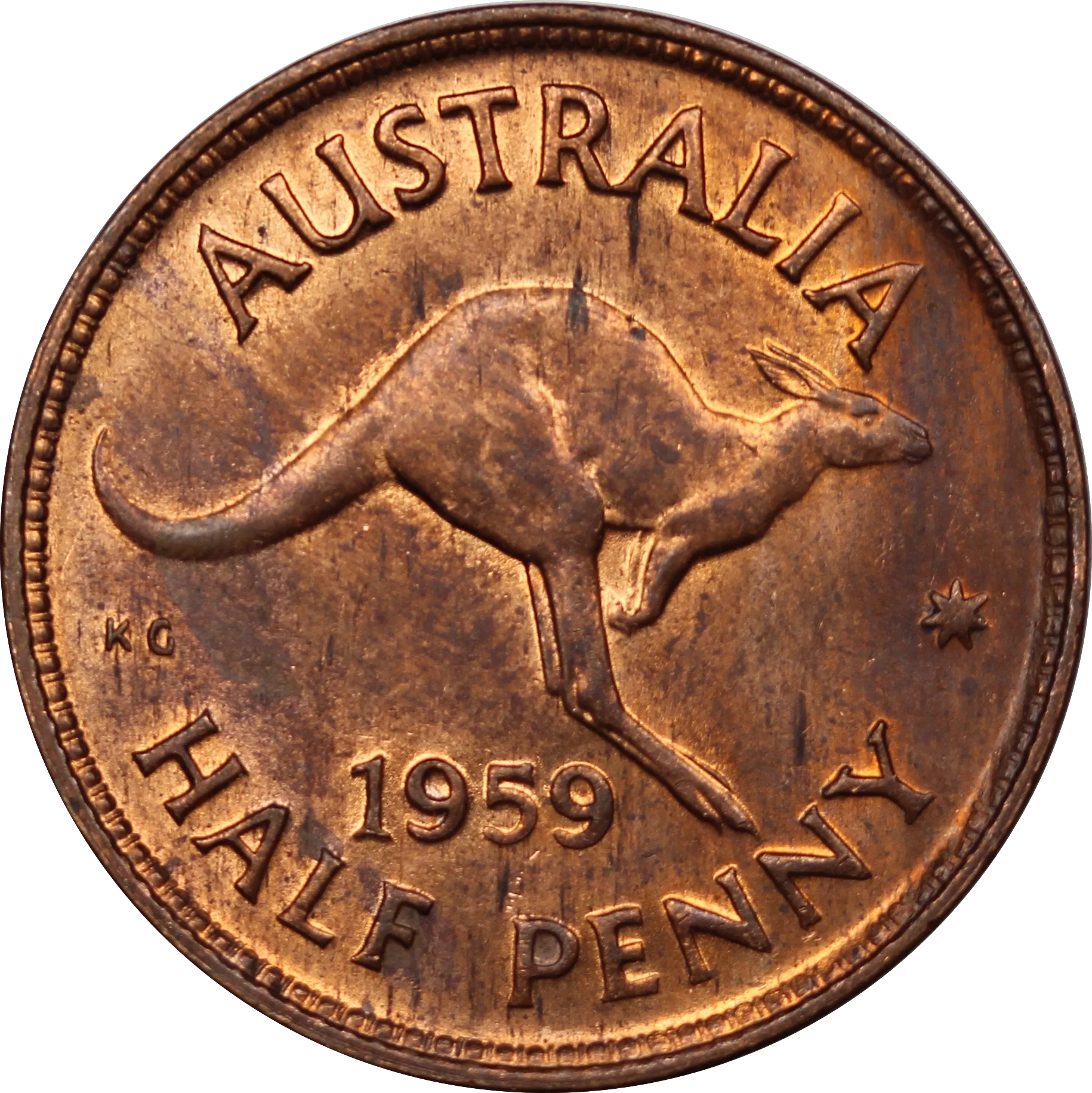 1959 Halfpenny aUNC