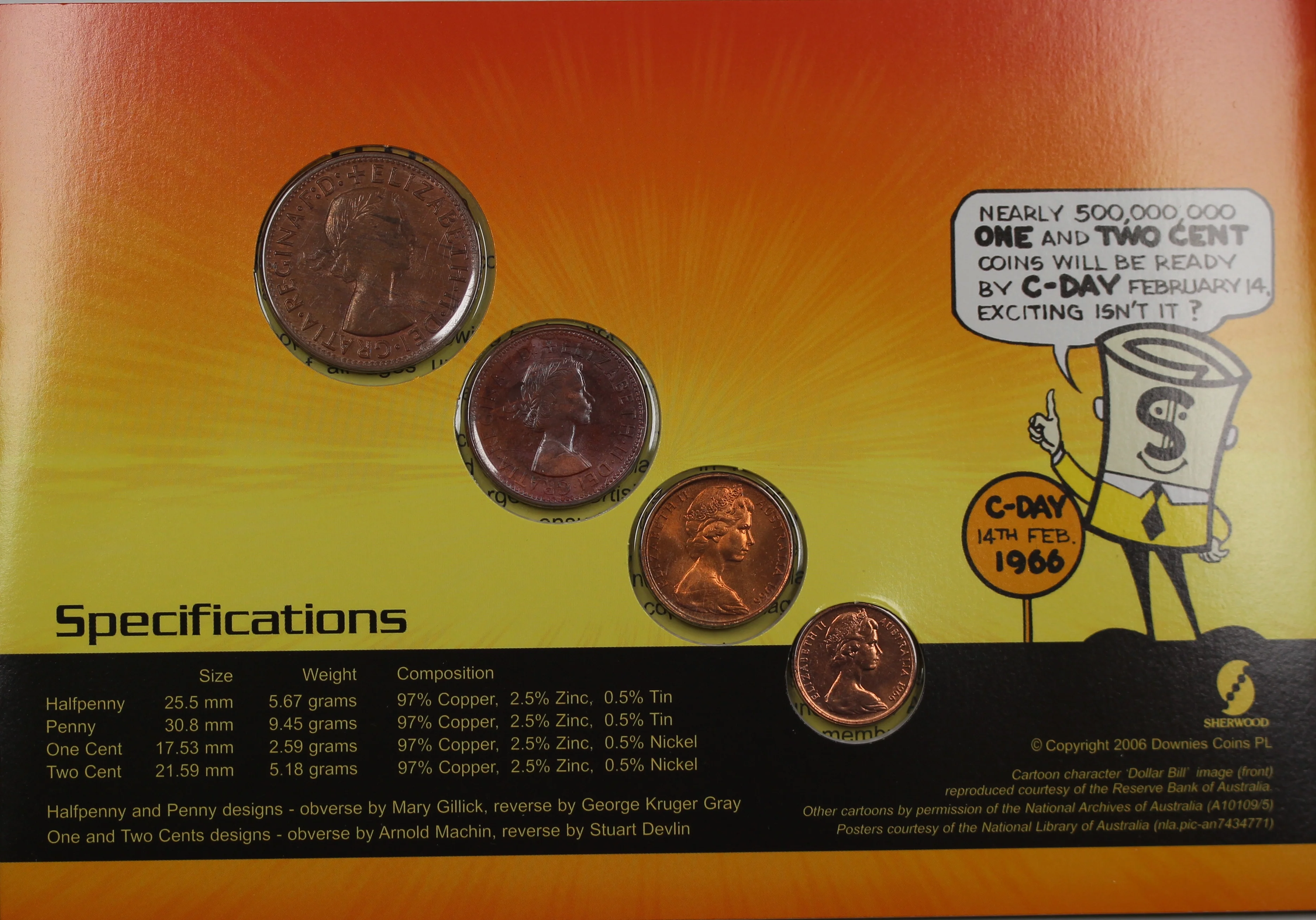 1964-1966 Pence to Cents Coin Pack - Image 3