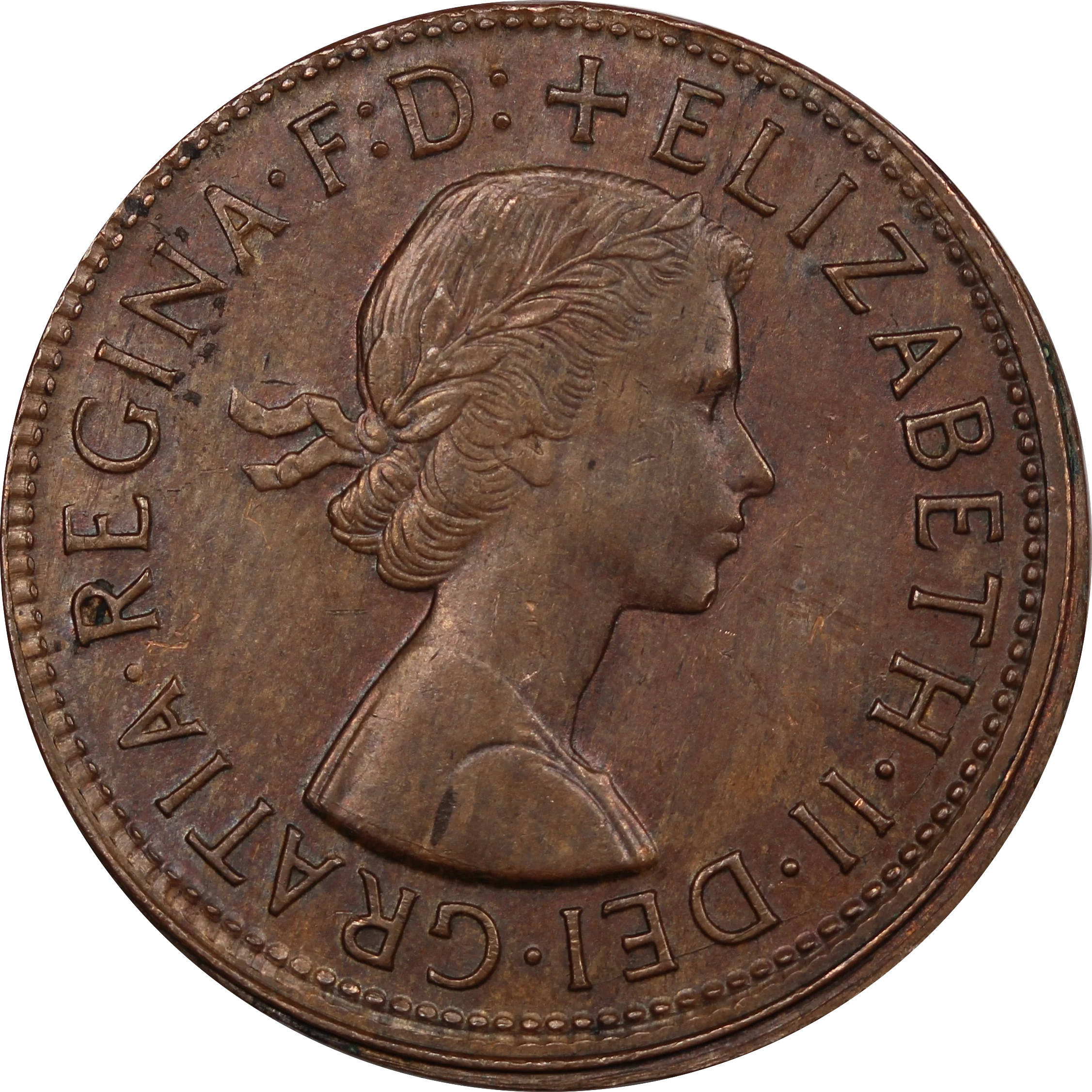 1964 Penny Off Centre Struck UNC - Image 2