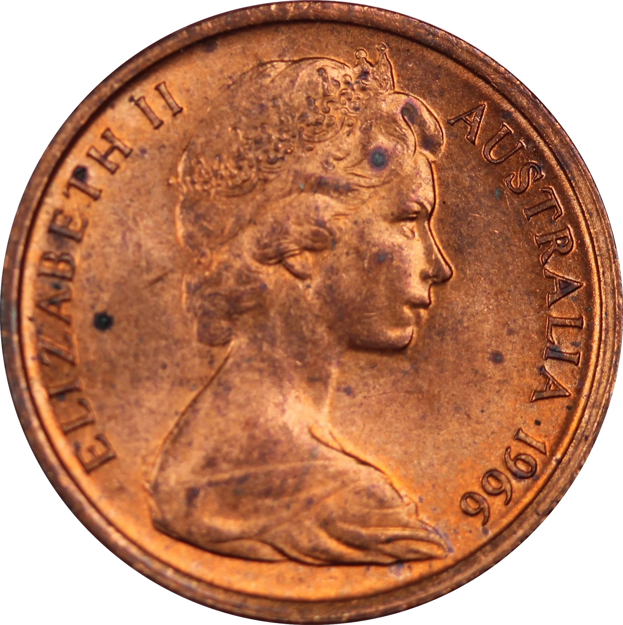 1966 1 Cent Coin Uncirculated - Image 2