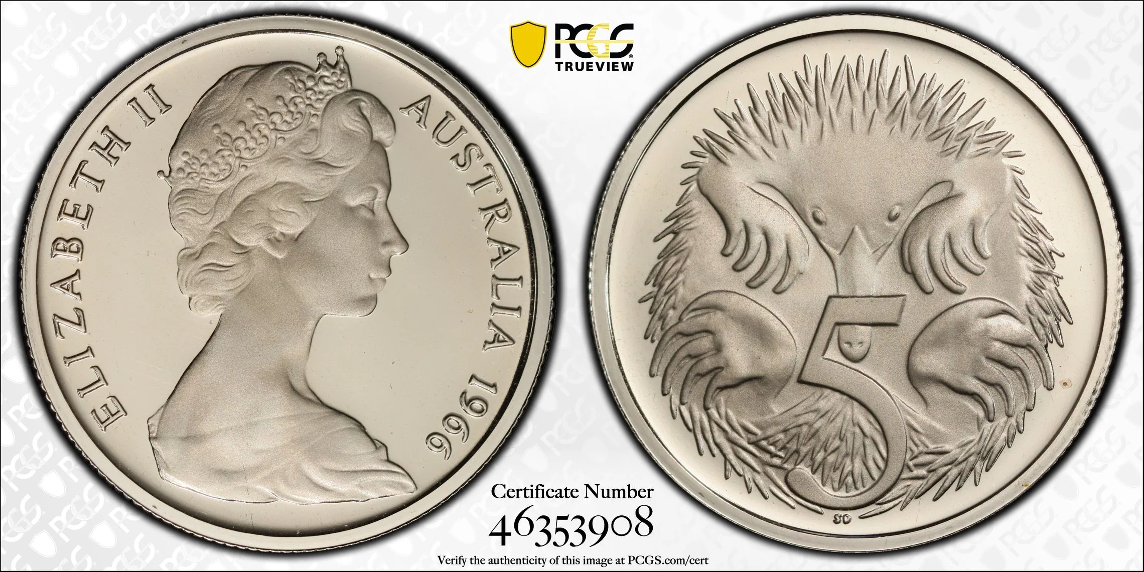 1966 Australian Proof Coin Set - All Graded PR69DCAM - Image 4