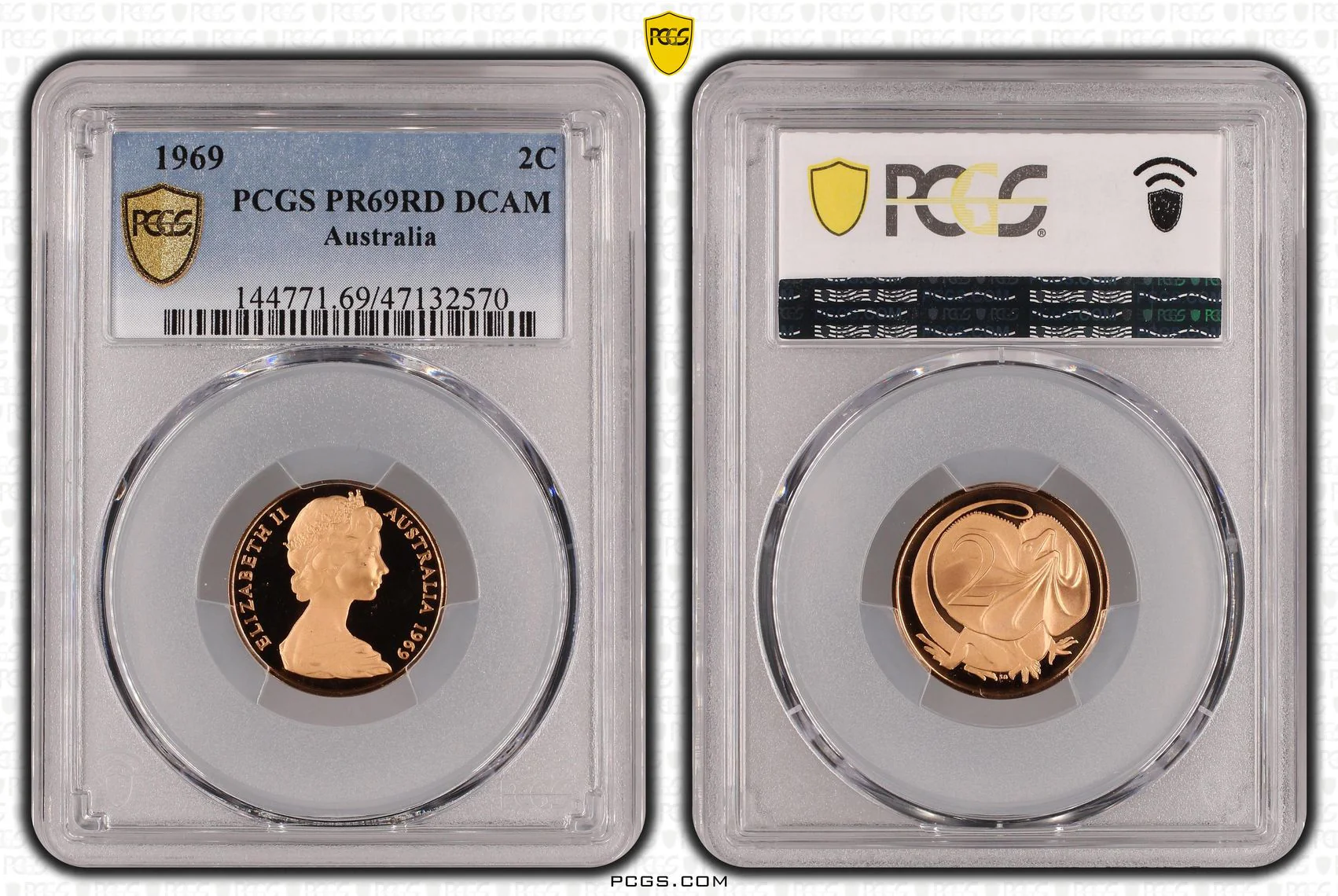 1966 Australian Proof Coin Set - All Graded PR69DCAM - Image 5