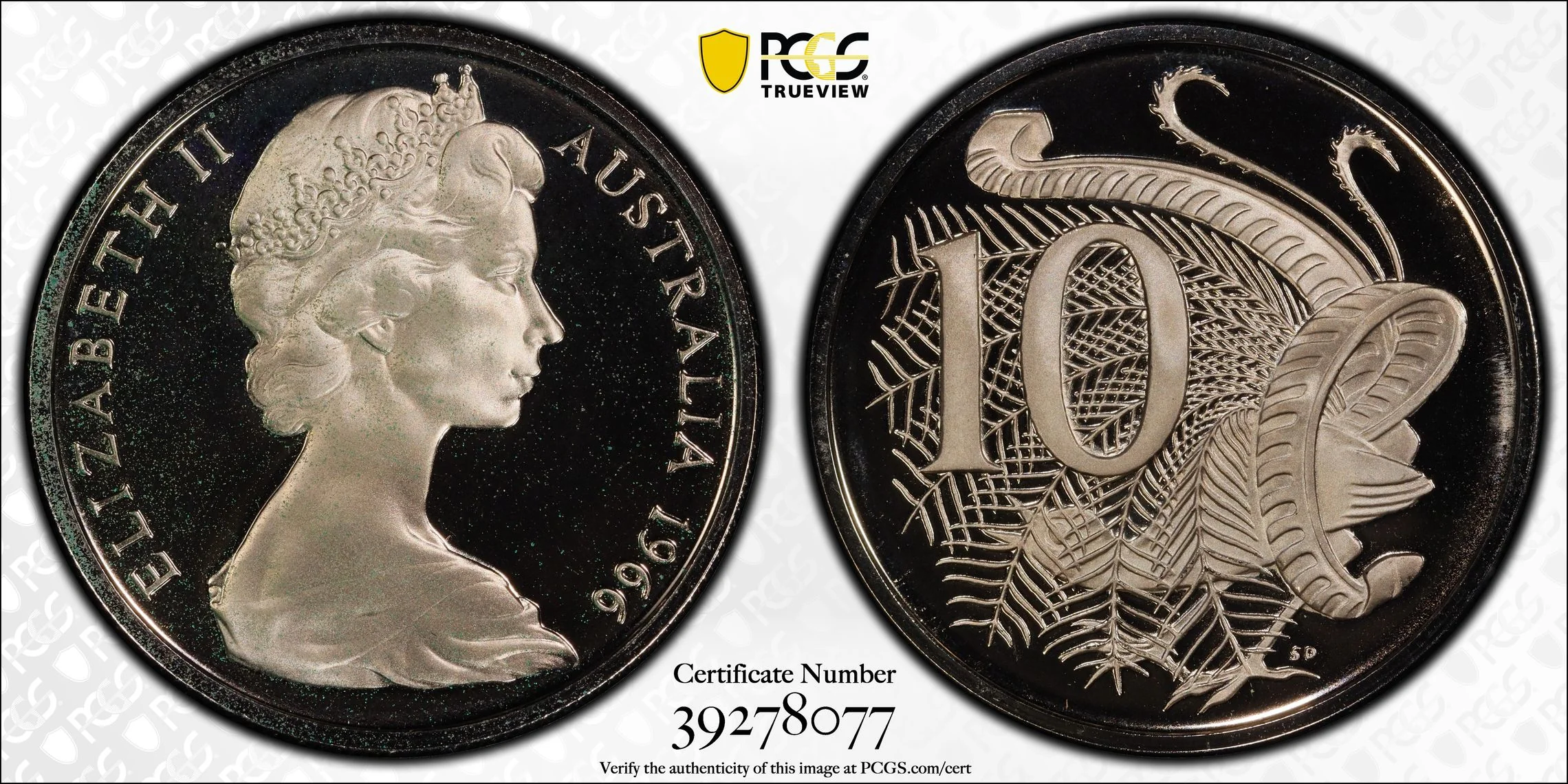 1966 Australian Proof Coin Set - All Graded PR69DCAM - Image 6