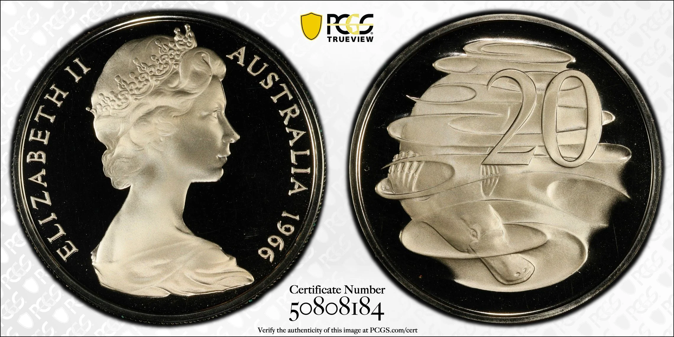 1966 Australian Proof Coin Set - All Graded PR69DCAM - Image 7