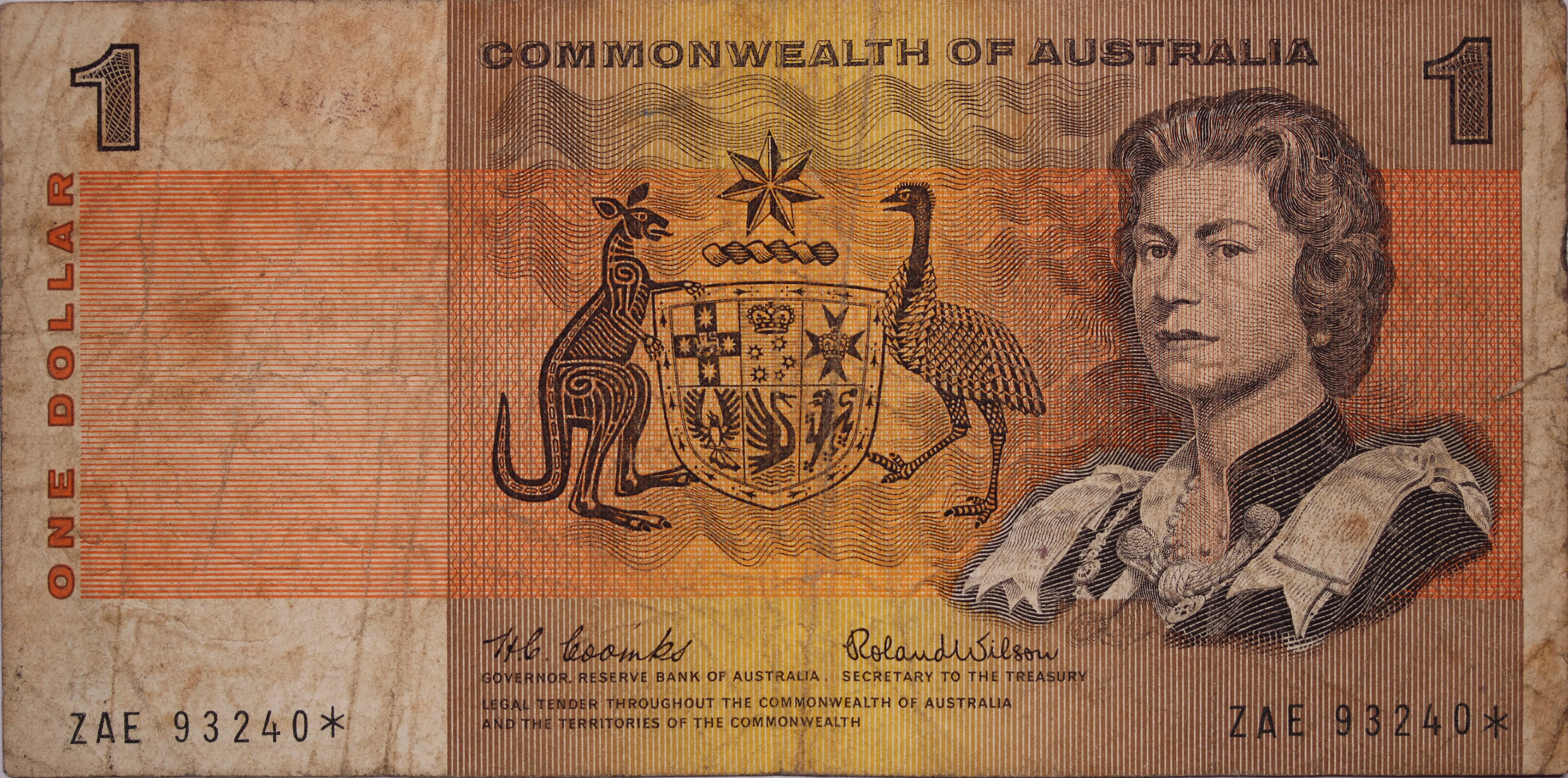 1966 Coombs/Wilson $1 Star Replacement Note Fine