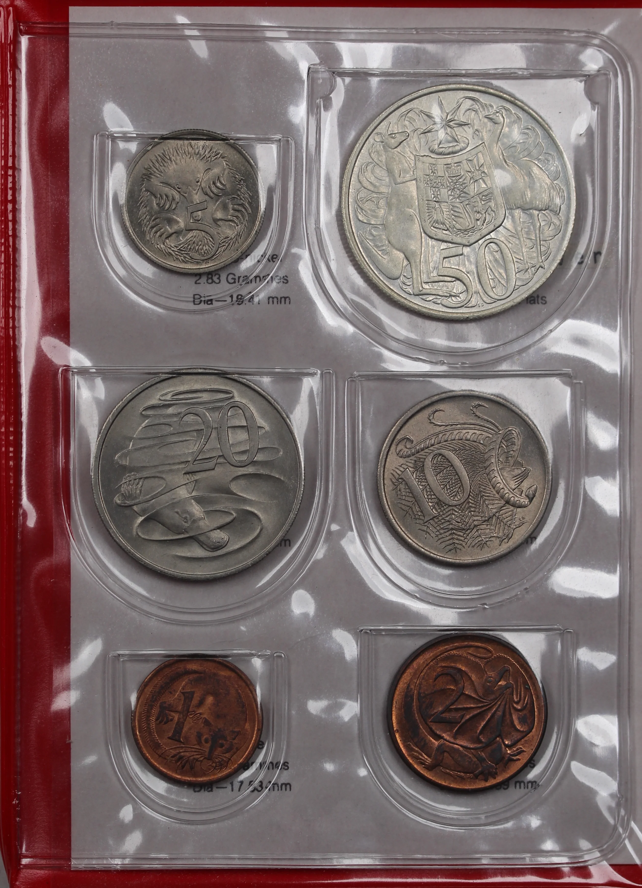 1966 Uncirculated Year Set in Red Wallet - Image 2