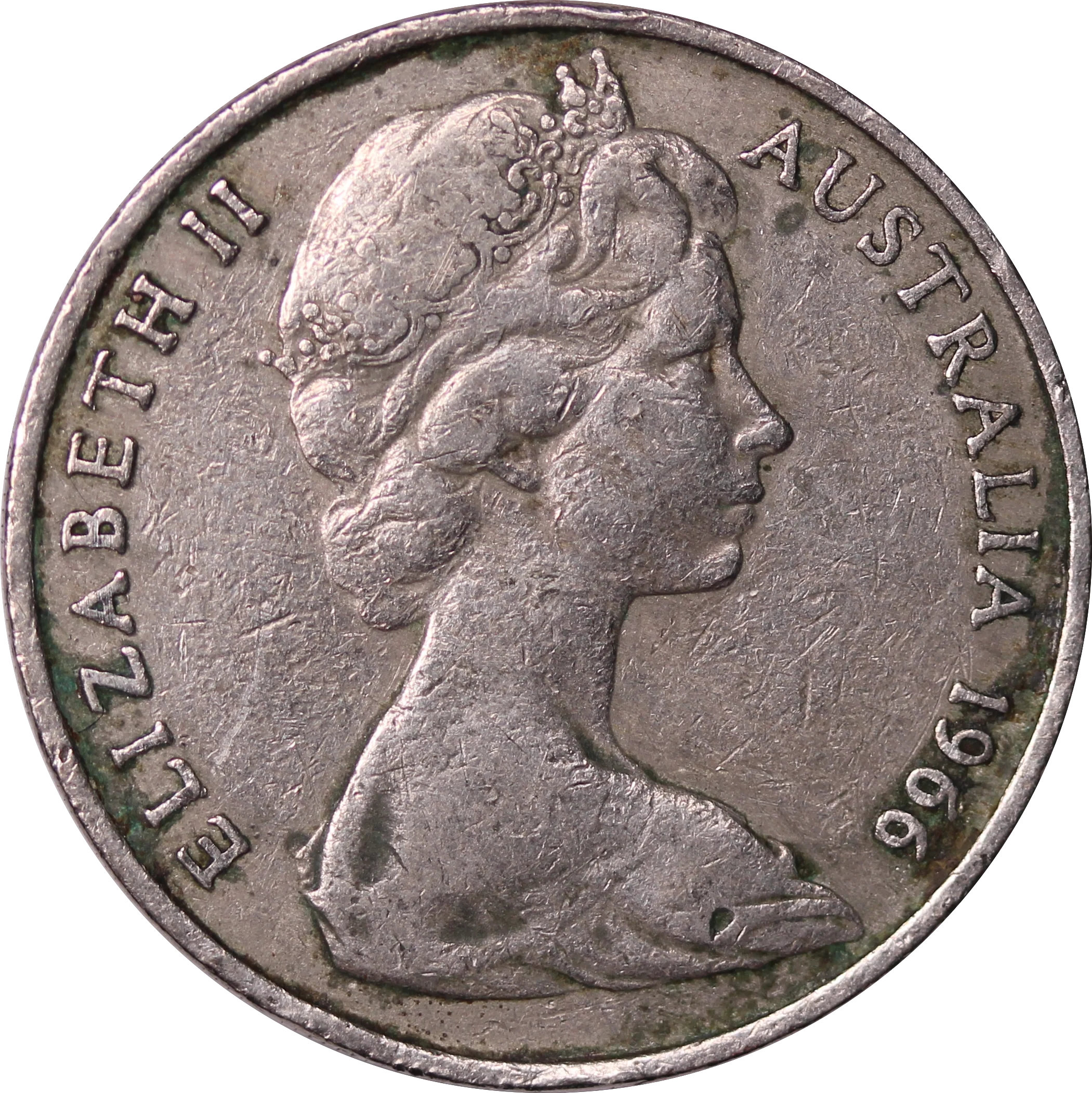 1966 Wavy Baseline 20 Cent Fine - Image 2