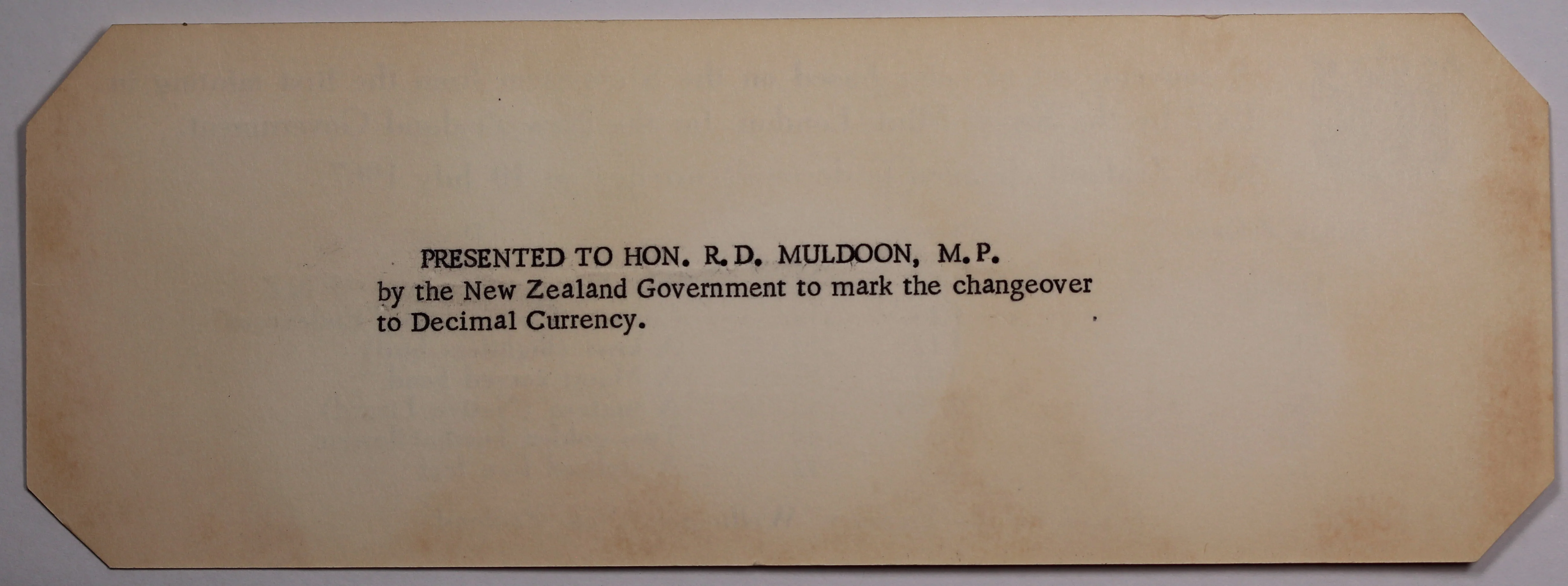 1967 New Zealand Proof Set Presented to Sir Robert Muldoon - Image 3