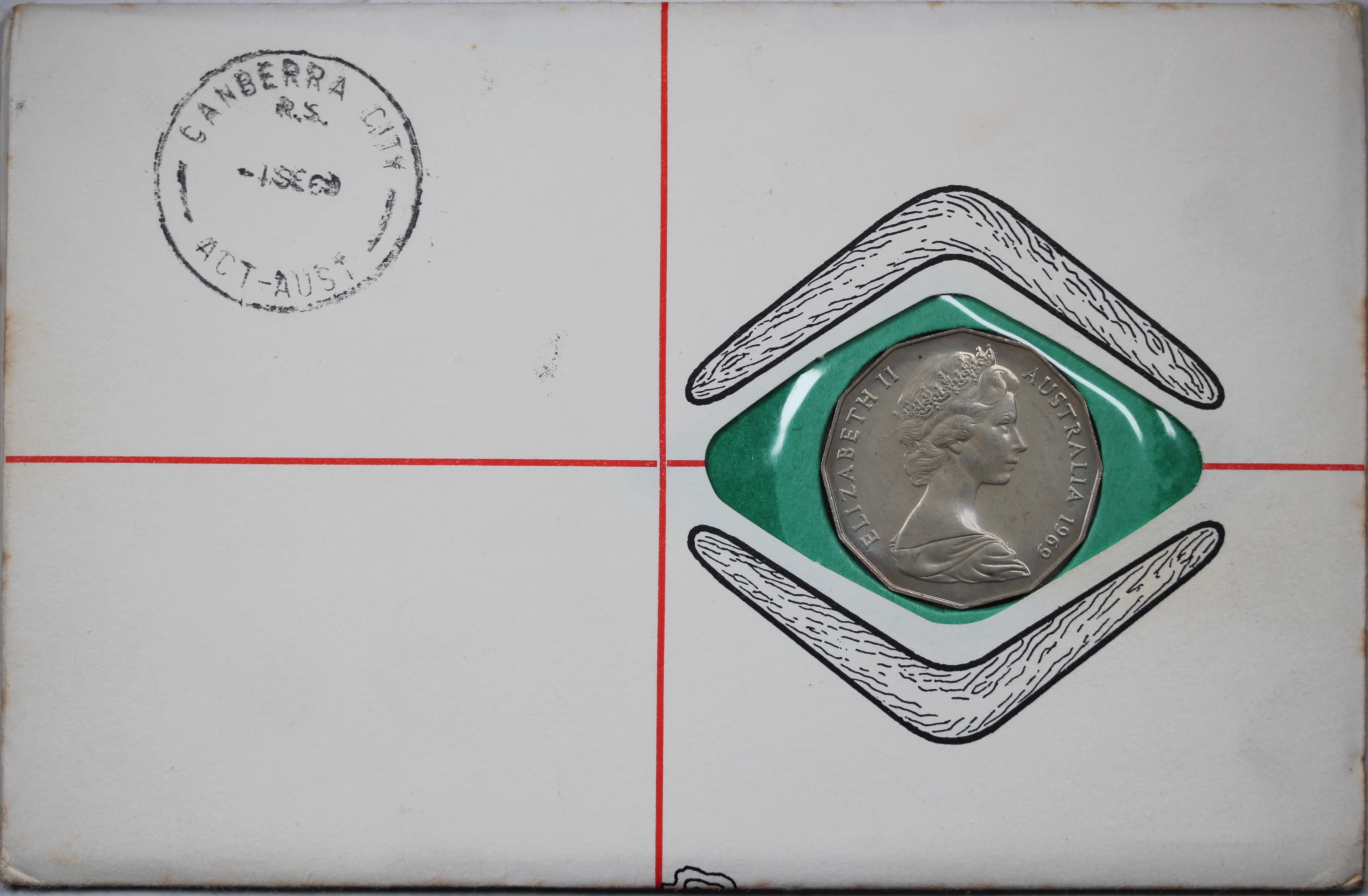 1969 Nuphil Yarralumla 50c Coin PNC with Sales Letter - Image 2