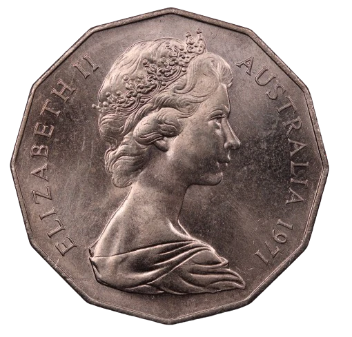 1971 Coat of Arms 50c Coin - Image 2