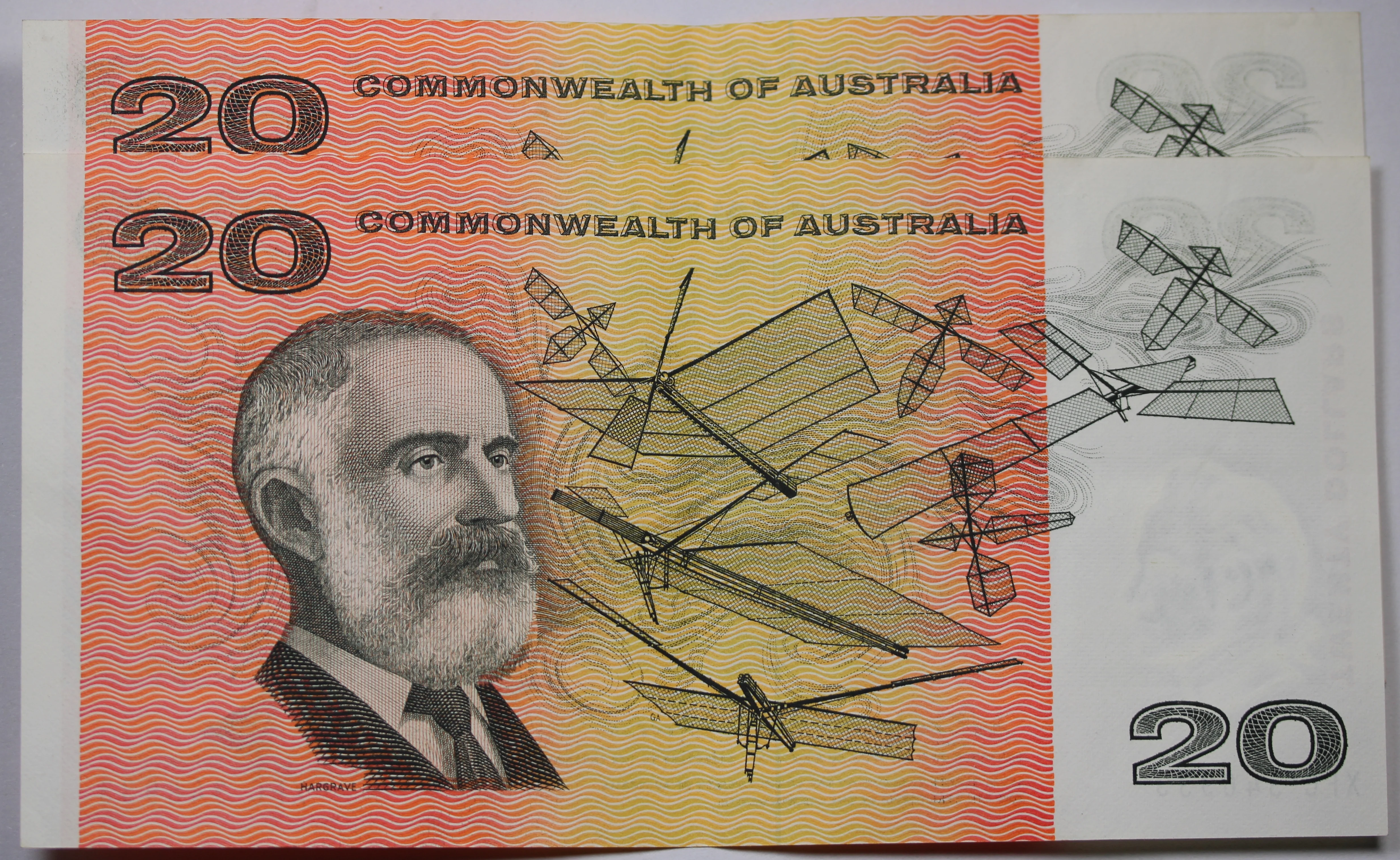 1972 $20 Phillips/Wheeler Consecutive Pair aEF - Image 2