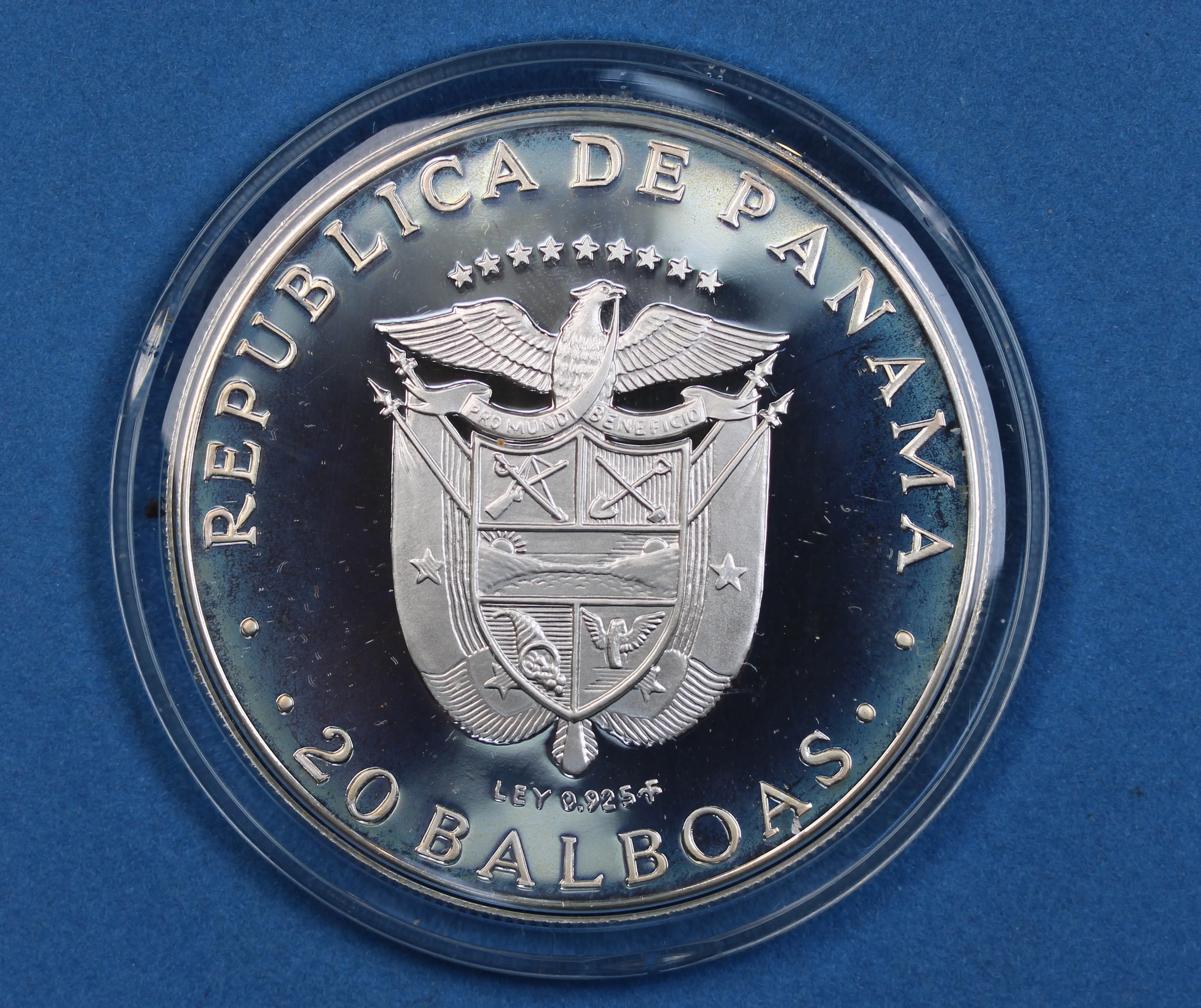 1974 Panama 20 Balboas Silver Proof Coin - Image 2