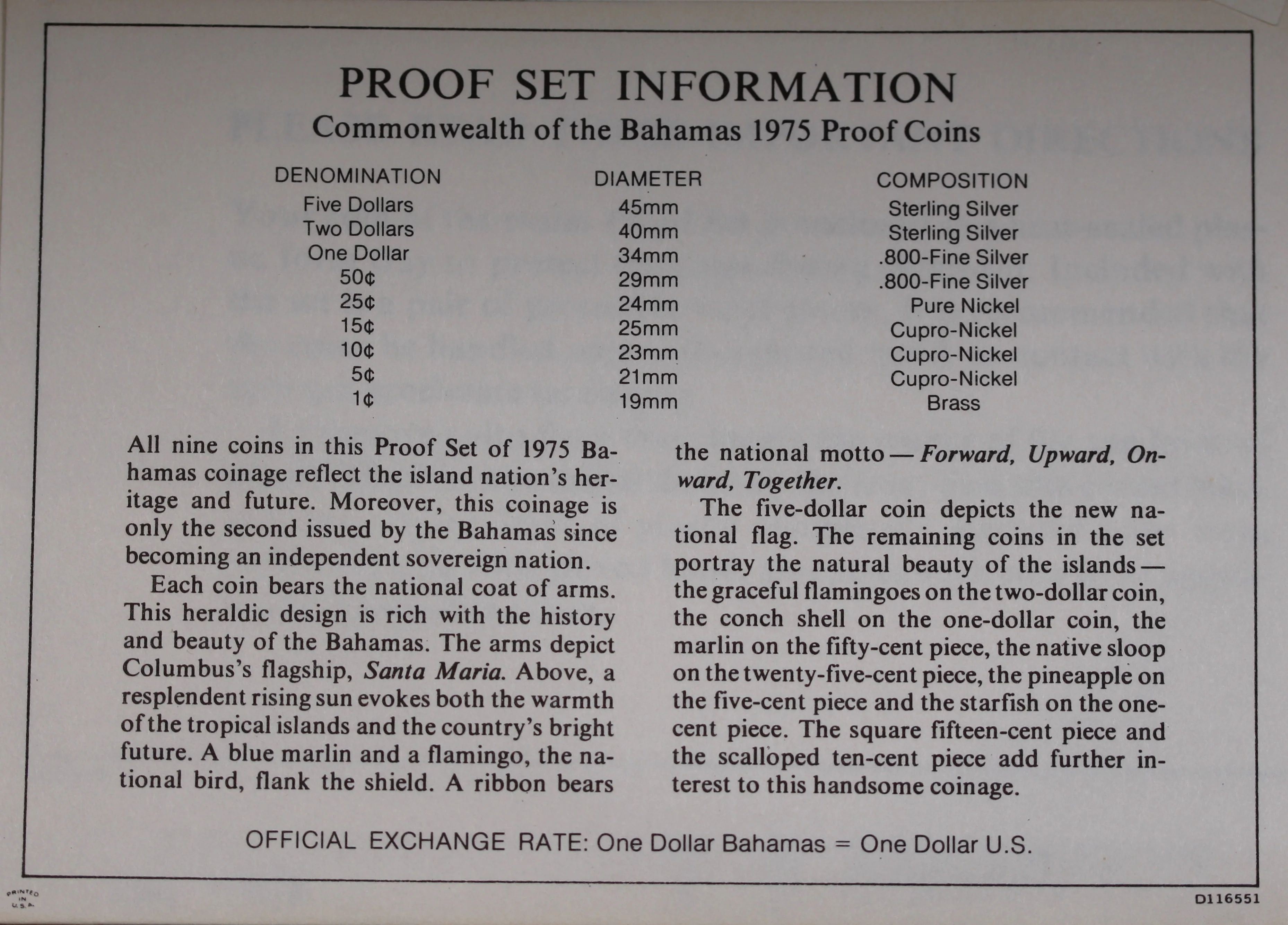 1975 Bahamas Proof Set - Image 4