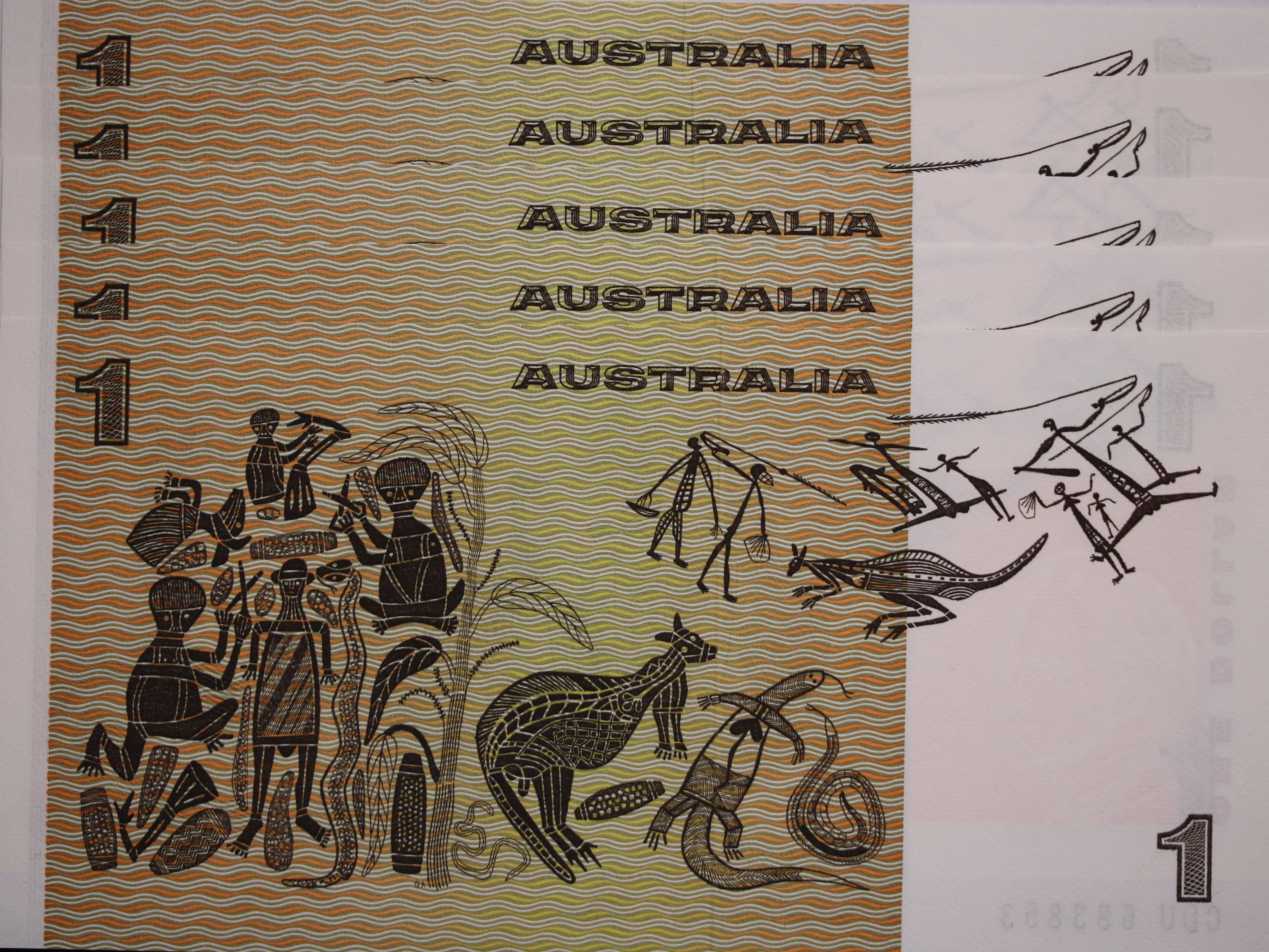 1976 $1 Knight/Wheeler Banknote aUNC/UNC Consecutive Run of 5 - Image 2