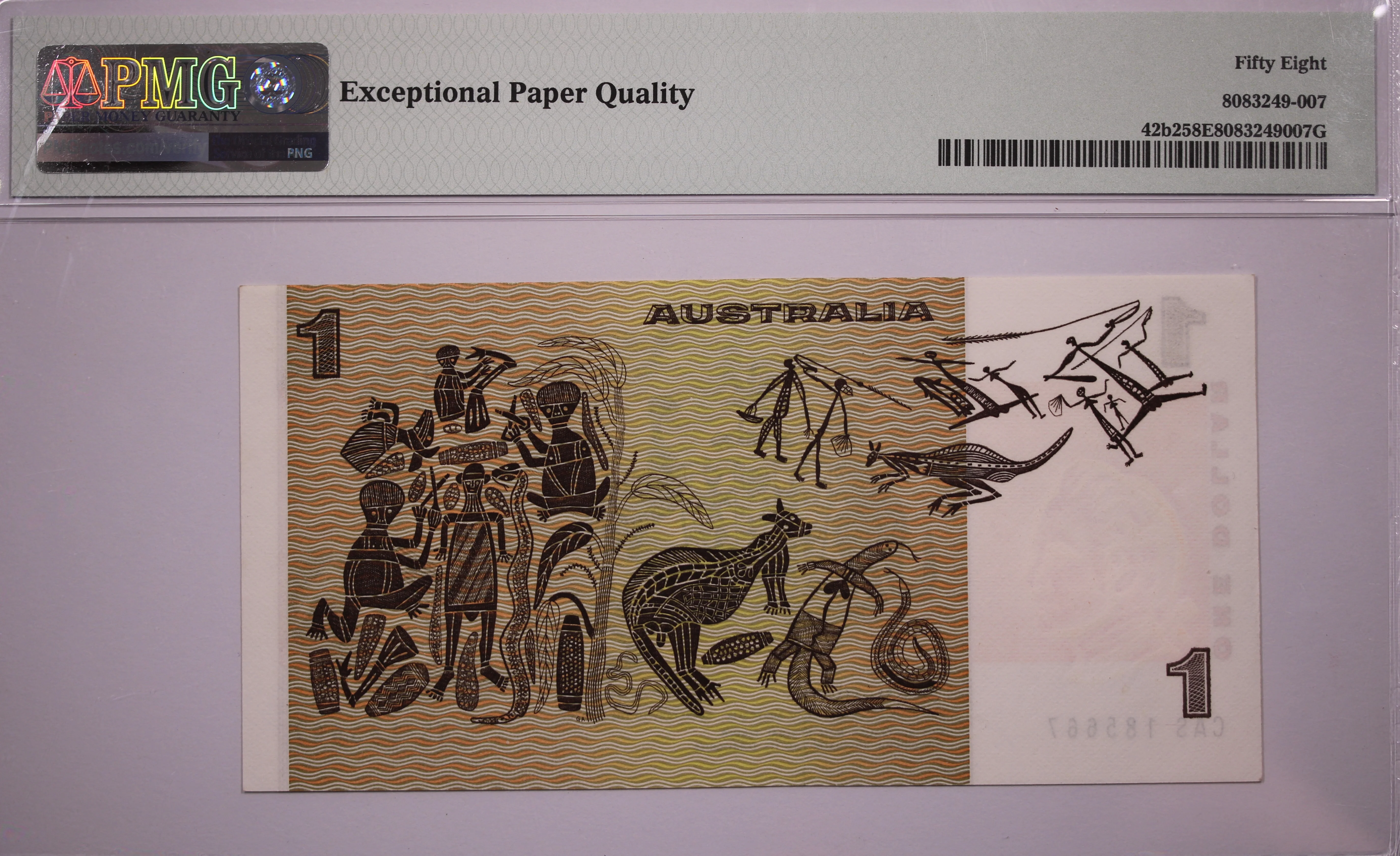 1976 $1 Knight/Wheeler Choice aUNC58 PMG Consecutive Pair - Image 2