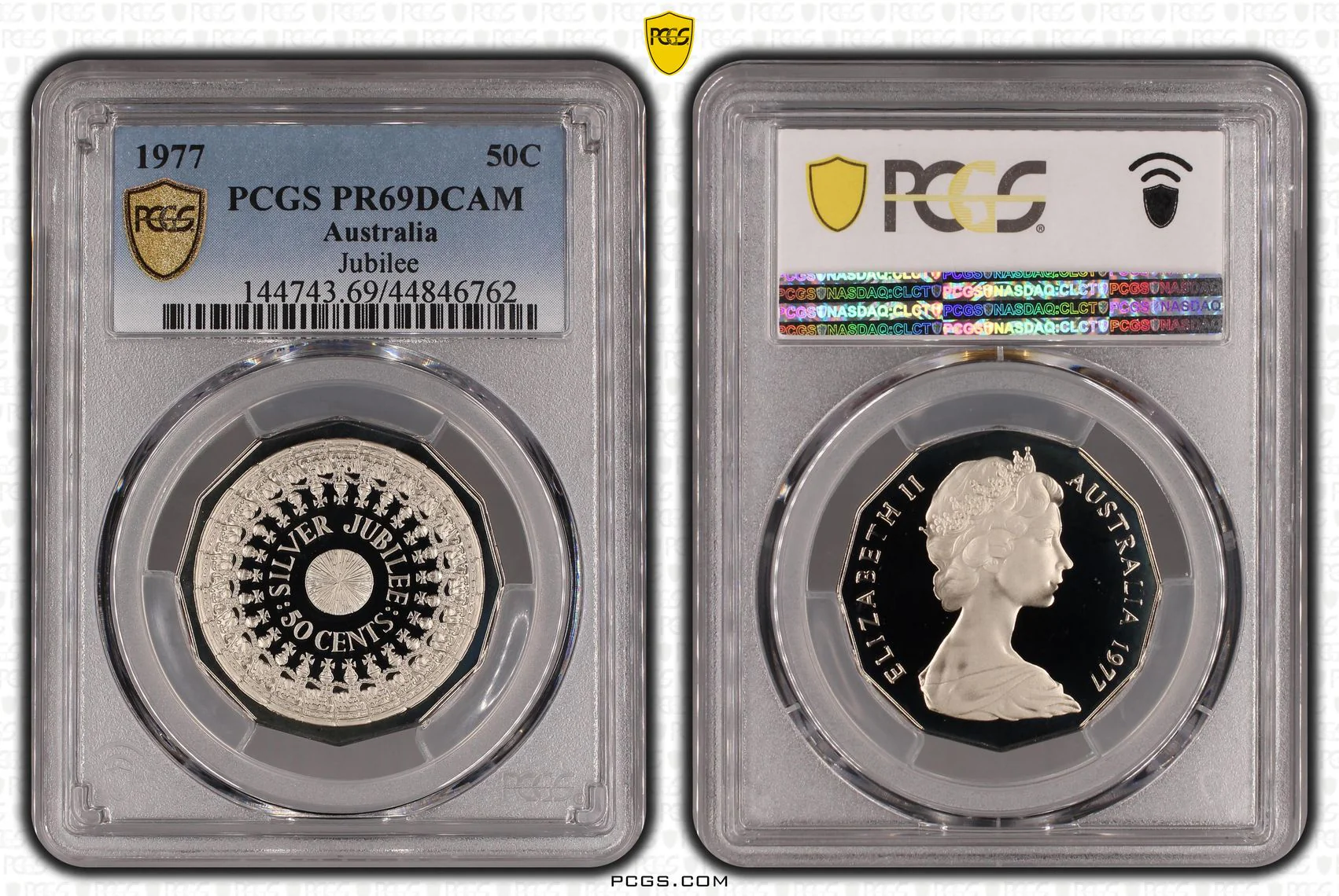 1977 Silver Jubilee 50c Proof Coin PR69DCAM - Image 2