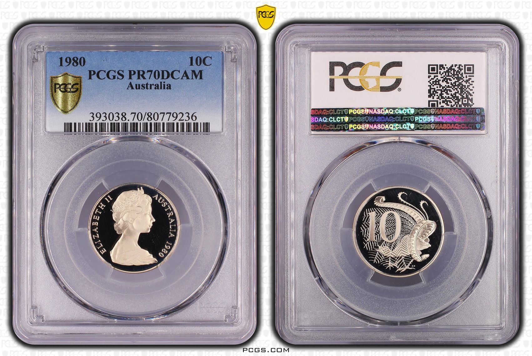 1980 Australian 10c Proof Coin PR70DCAM