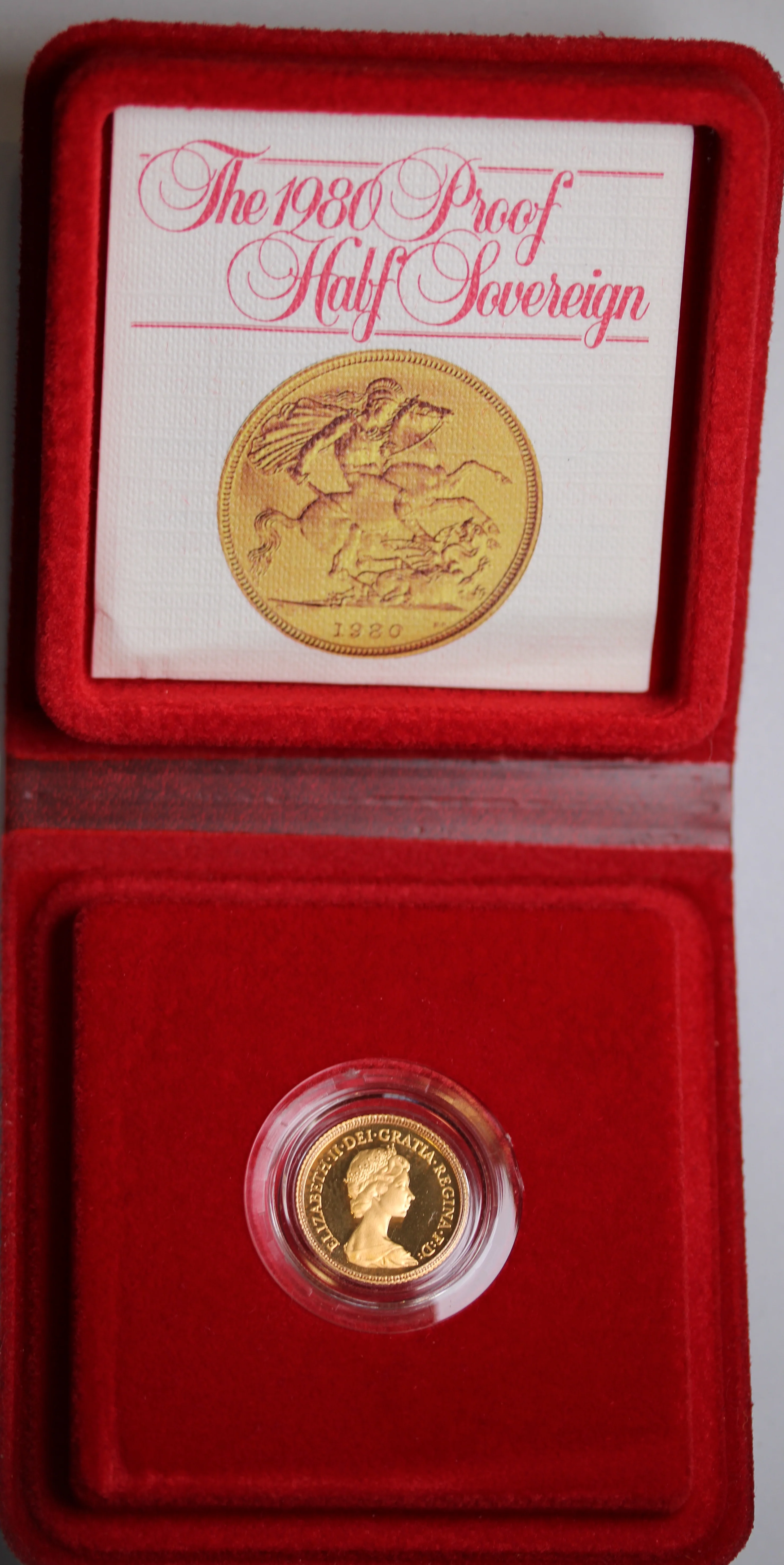 1980 GB Gold Half Sovereign Proof Coin - Image 3