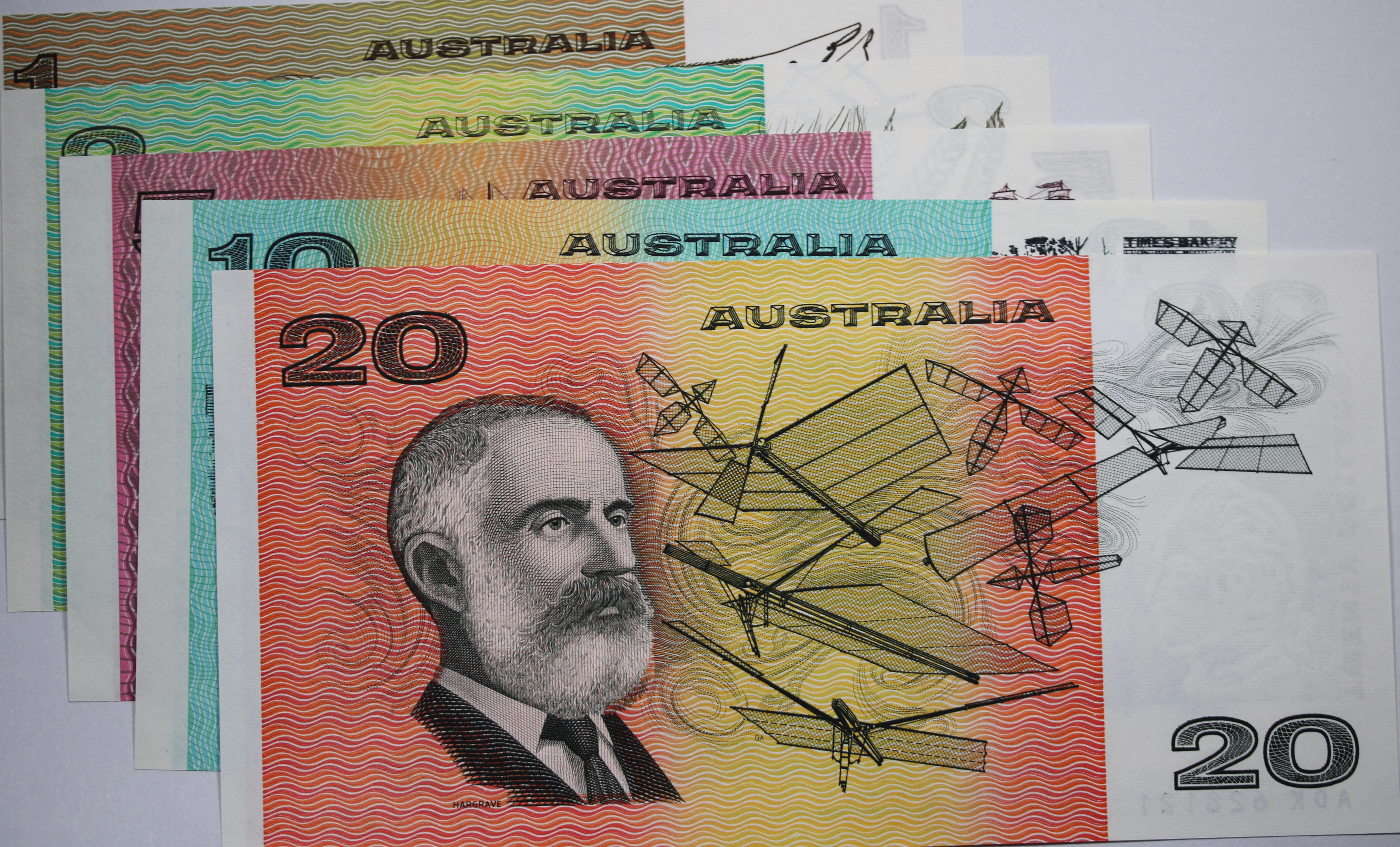 1982-1993 $1, $2, $5, $10 and $20 Last Prefix Set aUNC-UNC - Image 2