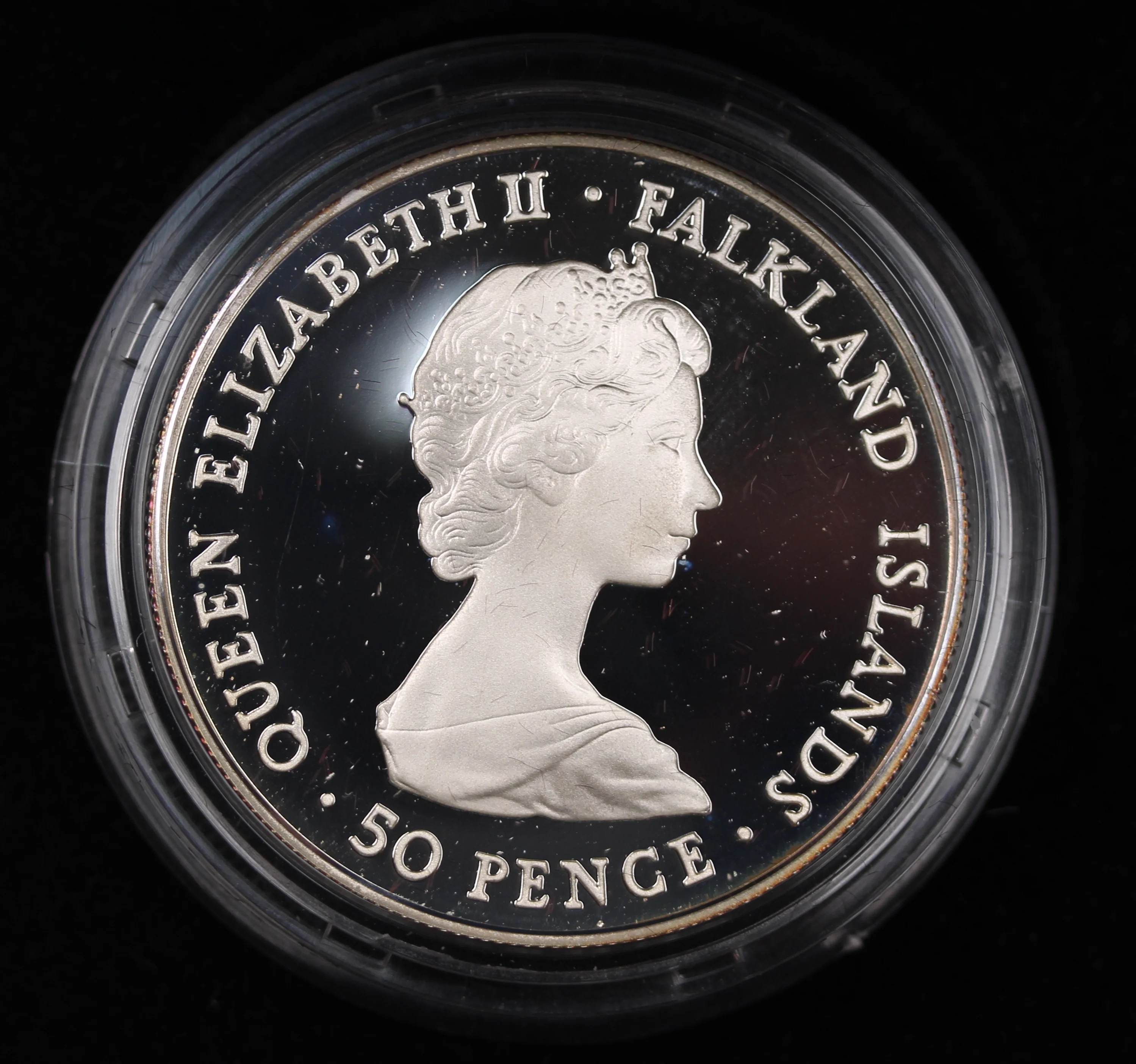 1982 Falkland Islands Liberation Crown Silver Proof Coin with Case - Image 2