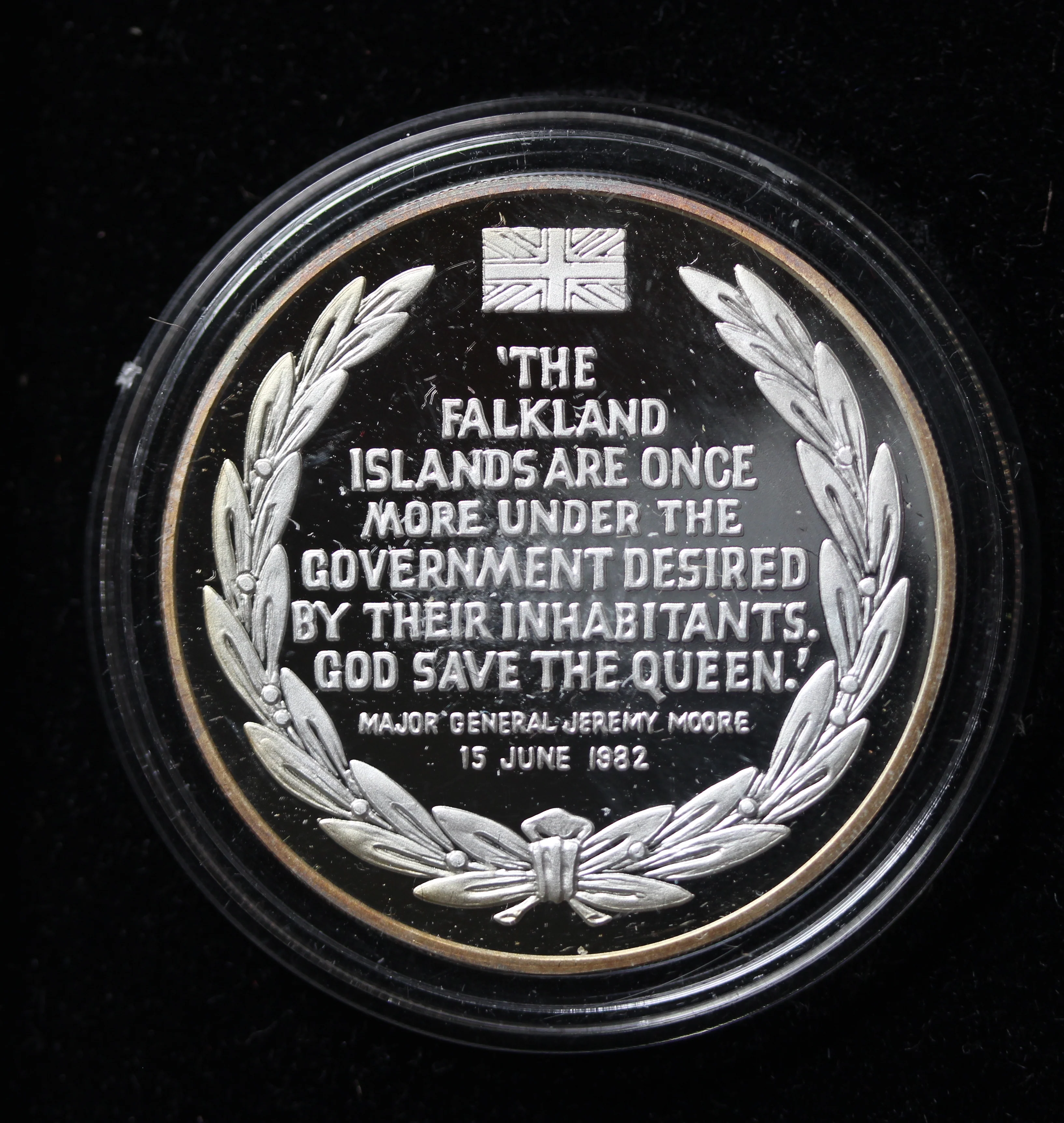 1982 Falkland Islands Liberation Medal Sterling Silver - Image 2