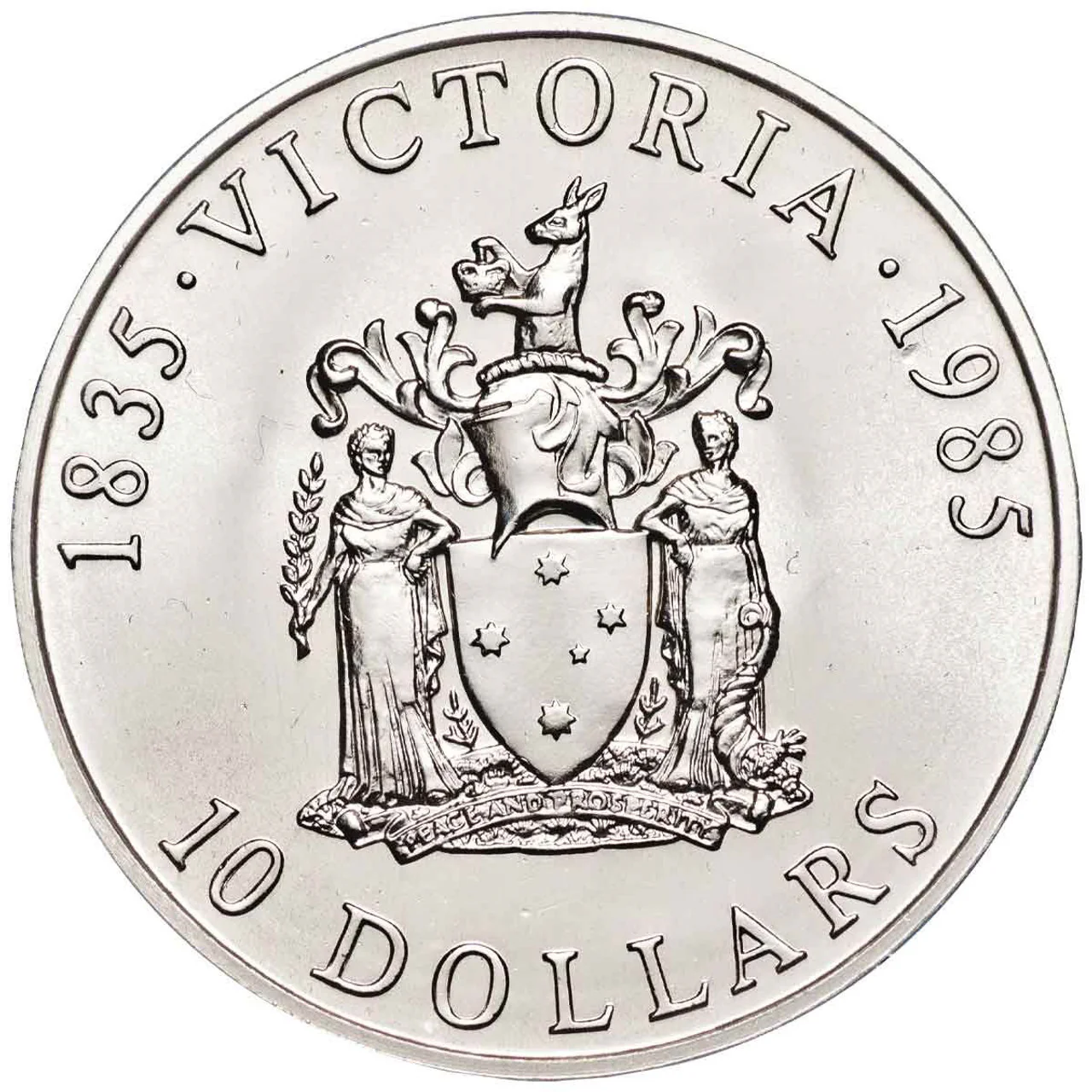 1985 $10 State Series Victoria Silver Uncirculated Coin