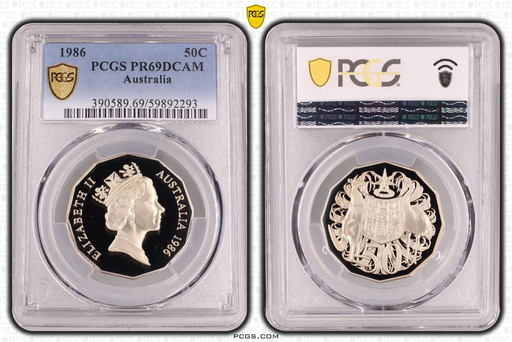 1986 Australia 50 Cent Proof Coin PR69DCAM