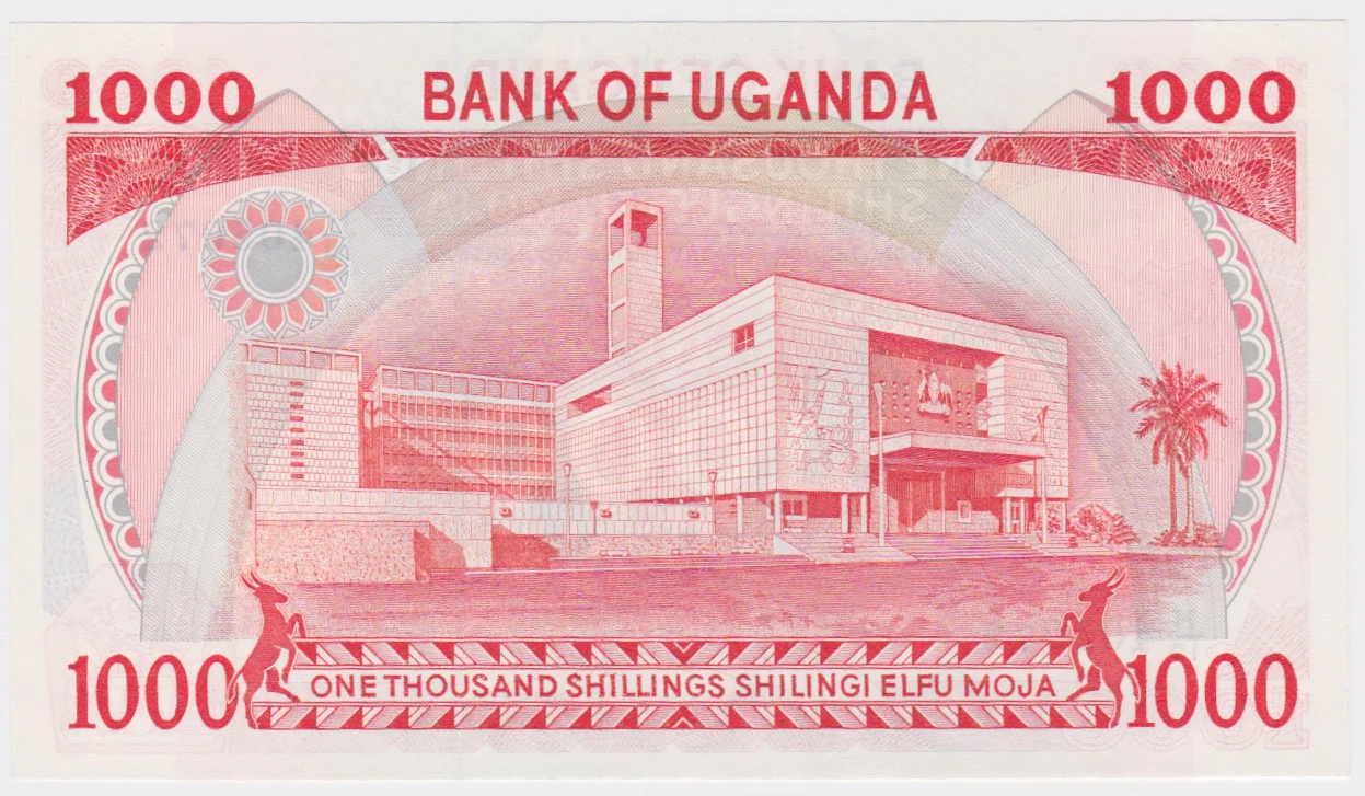 1986 Uganda 1000 Shillings UNC - Image 2