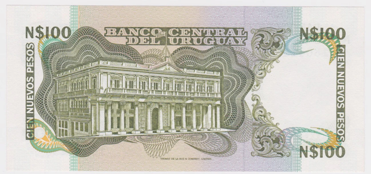 1987 Uruguay 100 Nuevos Pesos UNC - Image 2