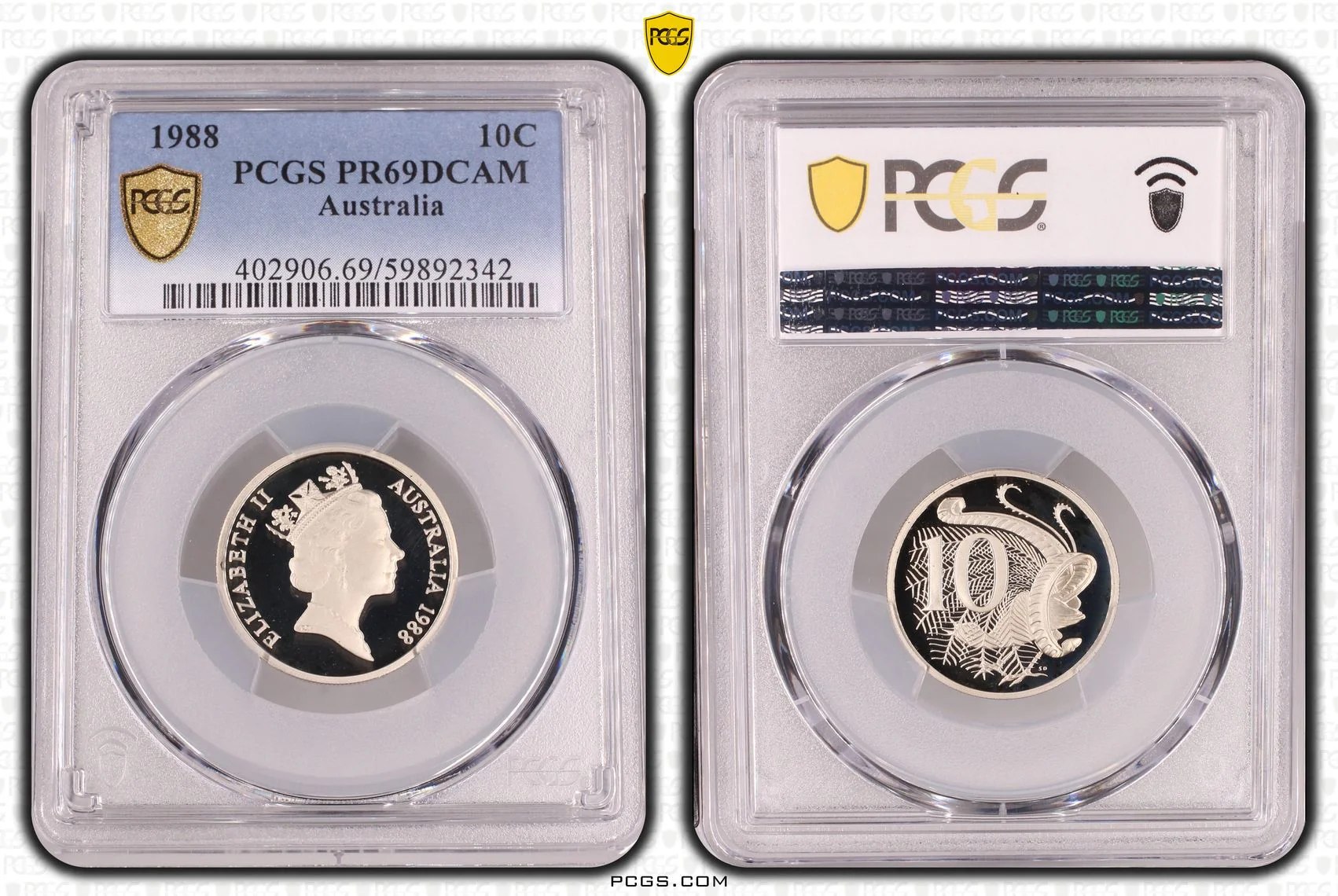 1988 10c Australia Ten Cent Coin PR69DCAM
