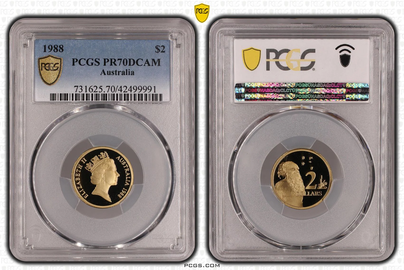 1988 Australian $2 Proof Coin PR70DCAM