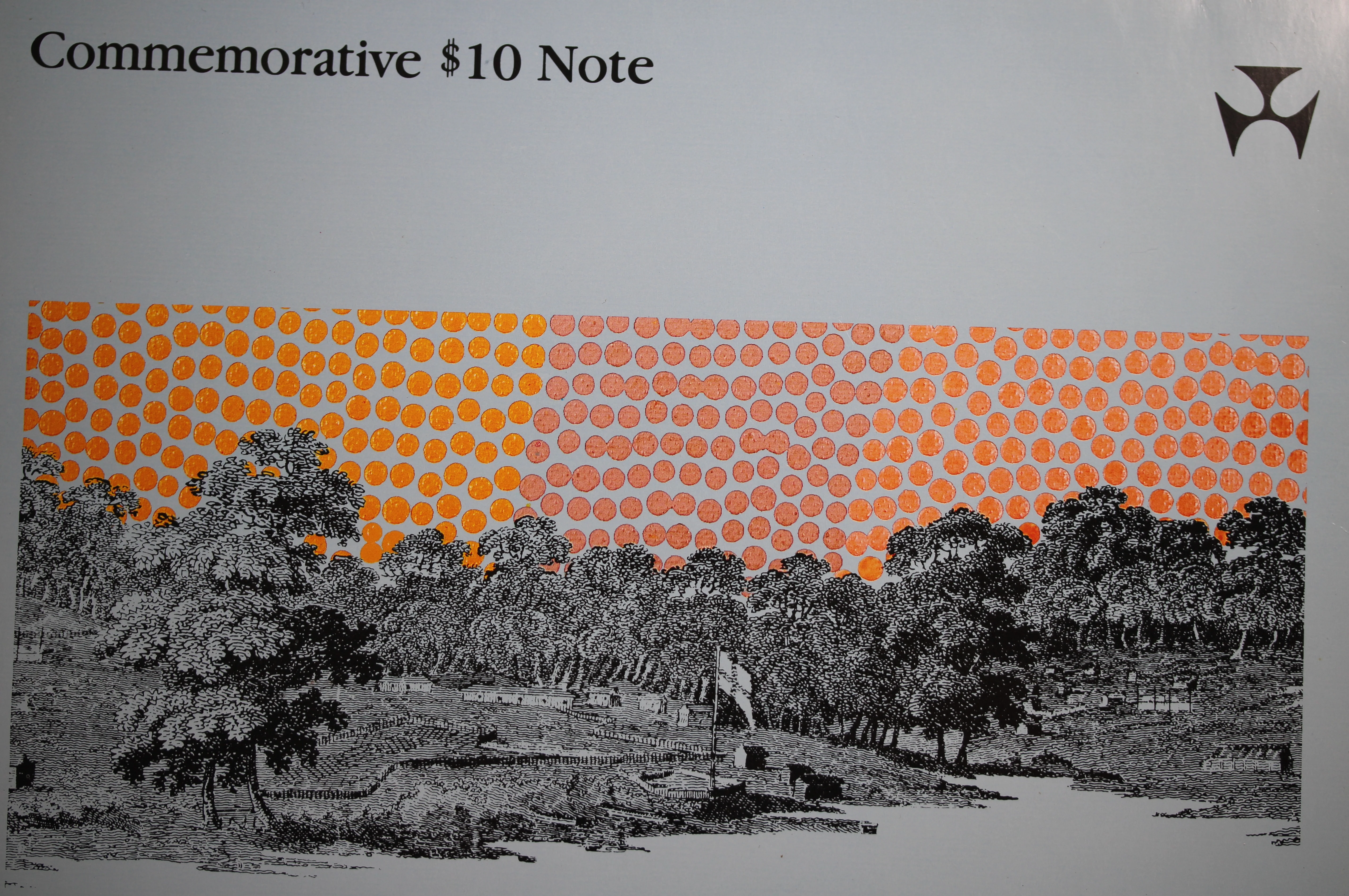 1988 Bicentennial $10 Banknote in NPA Folder