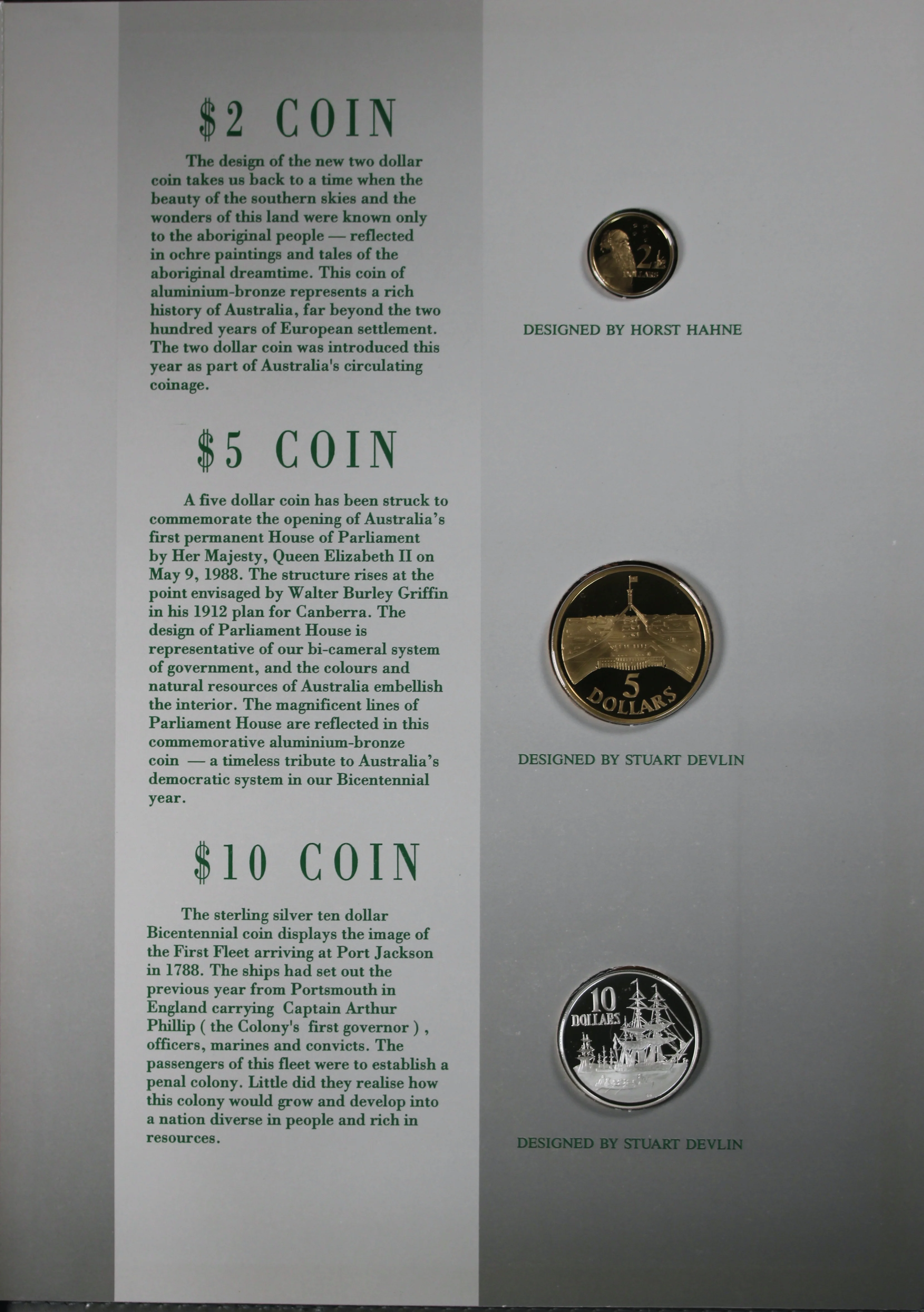 1988 Bicentennial Coin and Note Collection Folder - Image 2