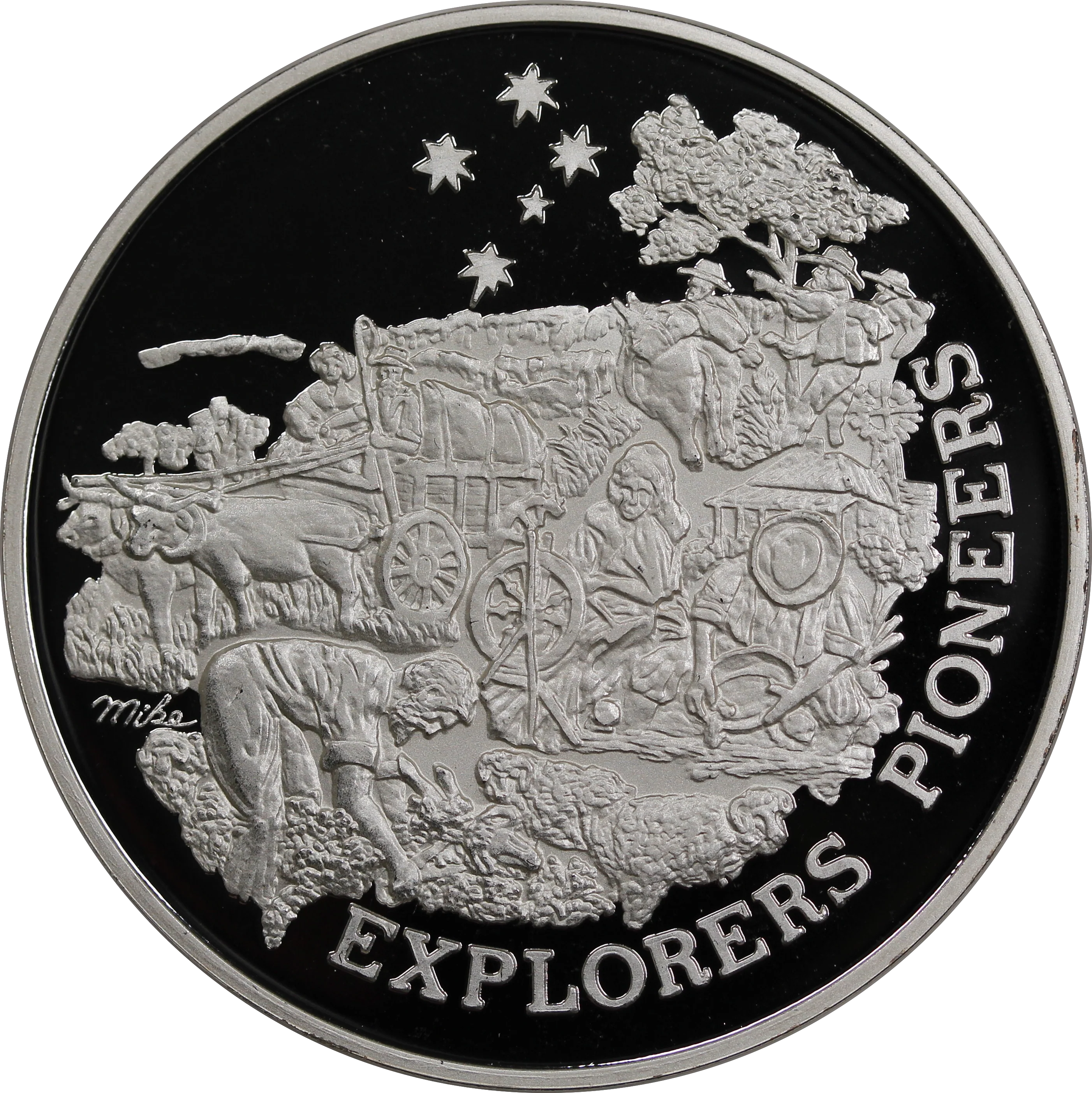 1988 Bicentennial Explorers Pioneers Silver Medallion