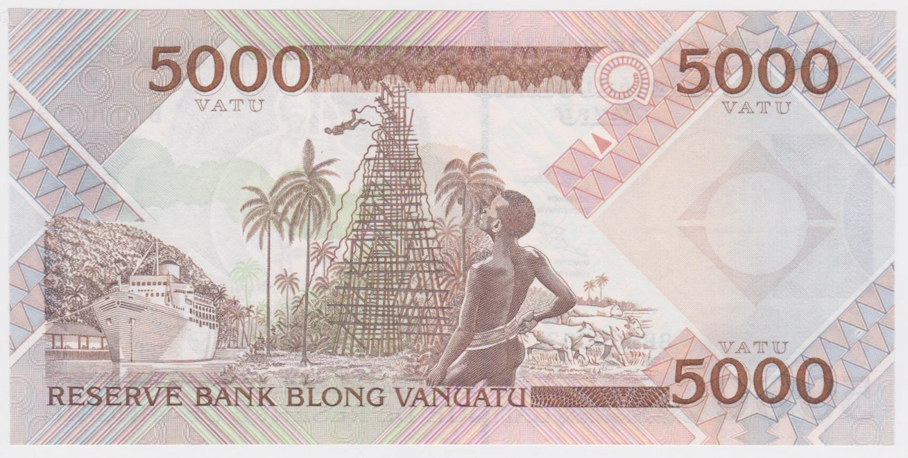 1989 Vanuatu 5000 Vatu UNC - Image 2
