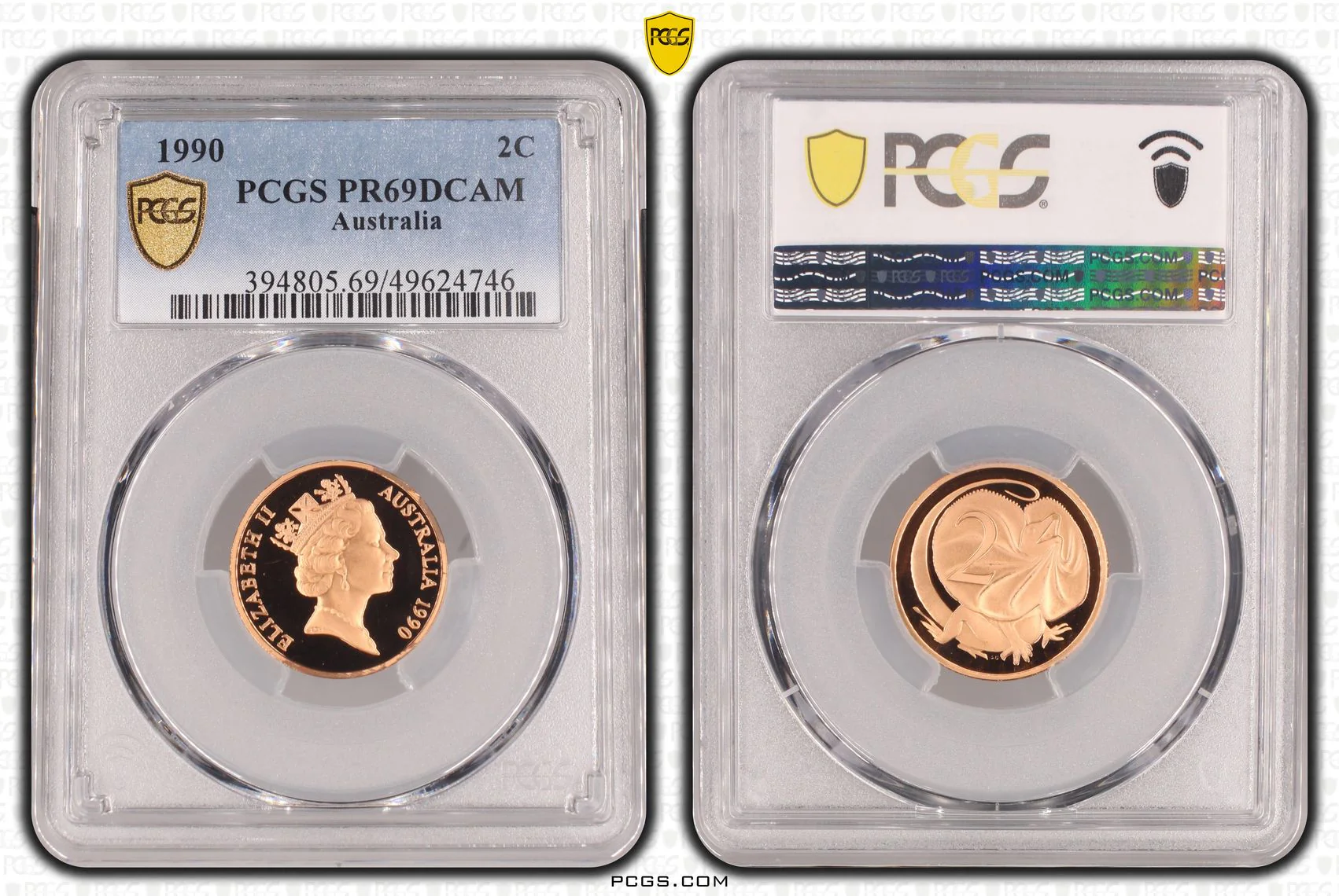 1990 Australia 2 Cent Coin PR69DCAM