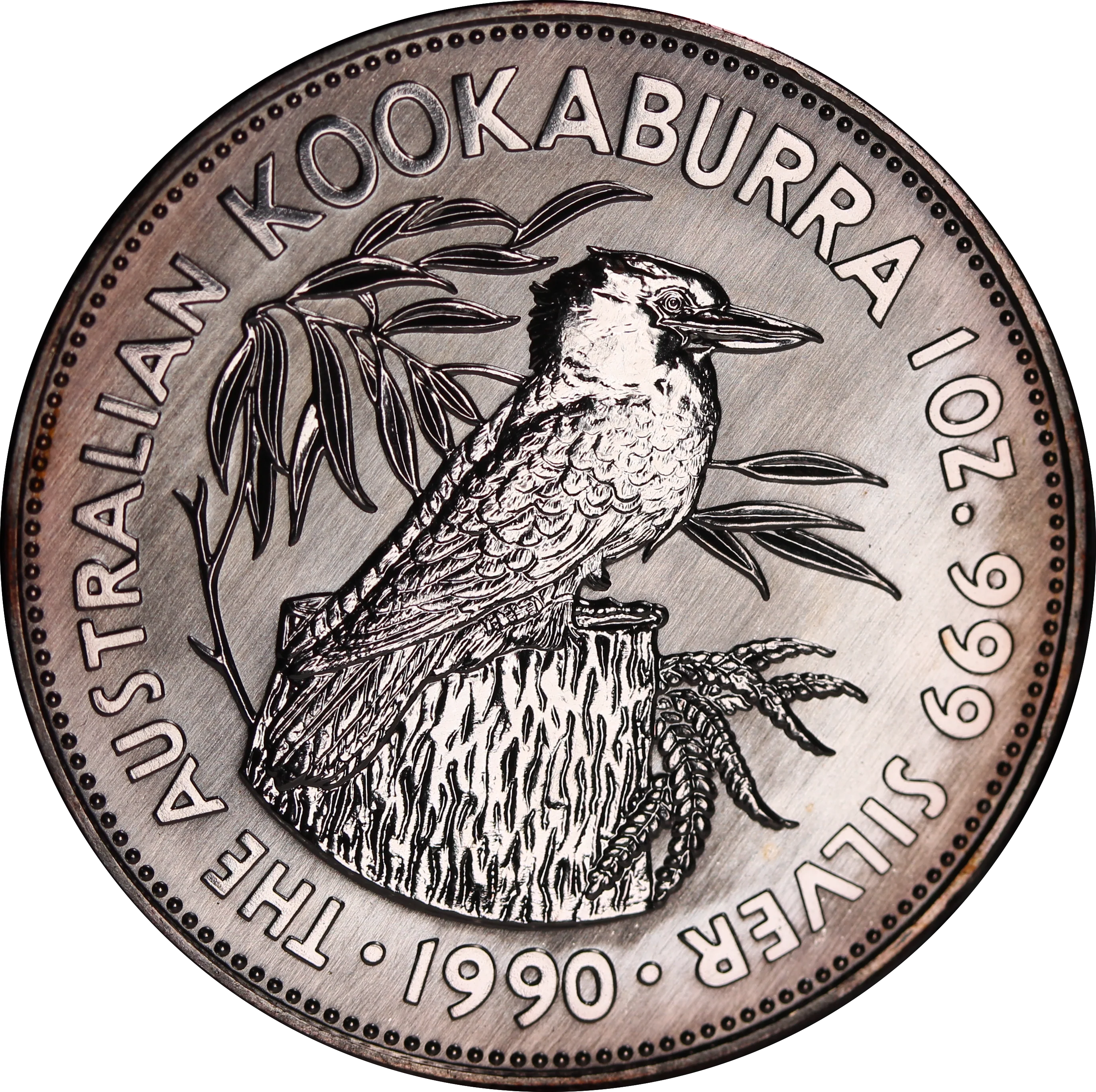1990 Kookaburra 1oz Silver Coin
